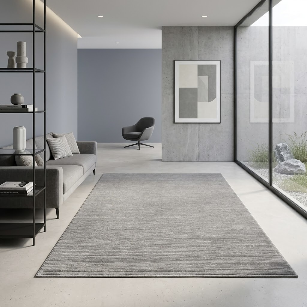 Sehrazat Teppich "LIMA, auch als Läufer und in RUnd" rechteckig 10 mm Höhe Kurzflor, Linienstruktur, leichter Glanz, Wohnzimmer