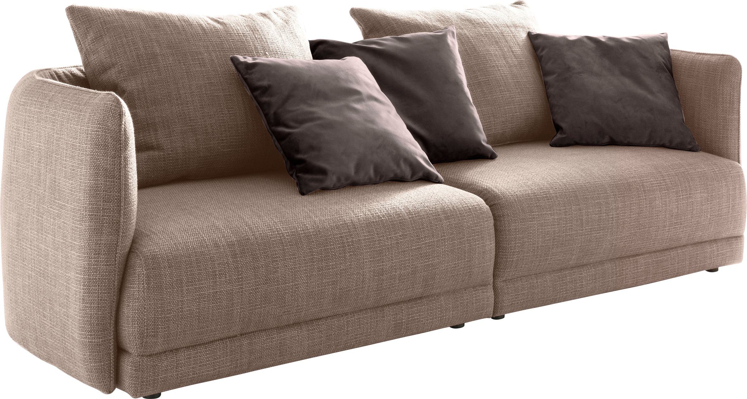 designwerk Big-Sofa "New York, Design trifft hohen Sitzkomfort,", Breite 253 cm, mit schmaler Arm- und Rückenlehne