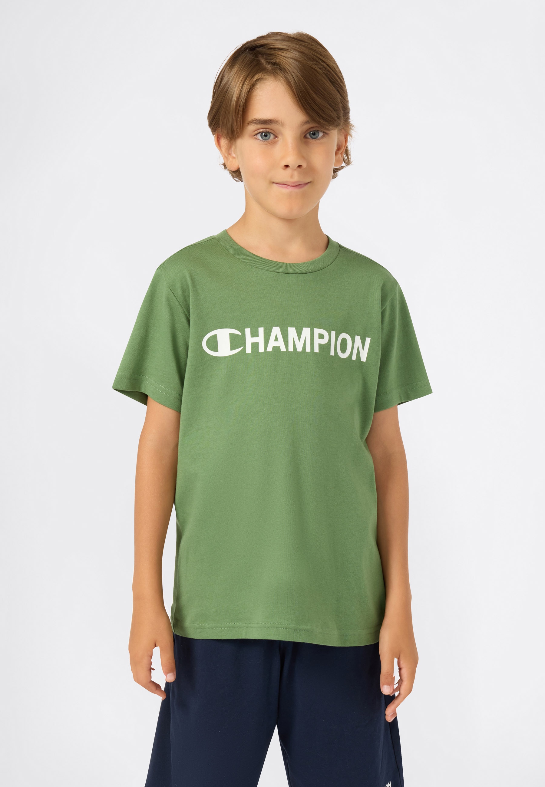 Champion T-Shirt "SPORTWEAR T-SHIRT Standard Fit" für Kinder und Jugendliche, Kurzarmdesign, aus Baumwolle, Standard Fit