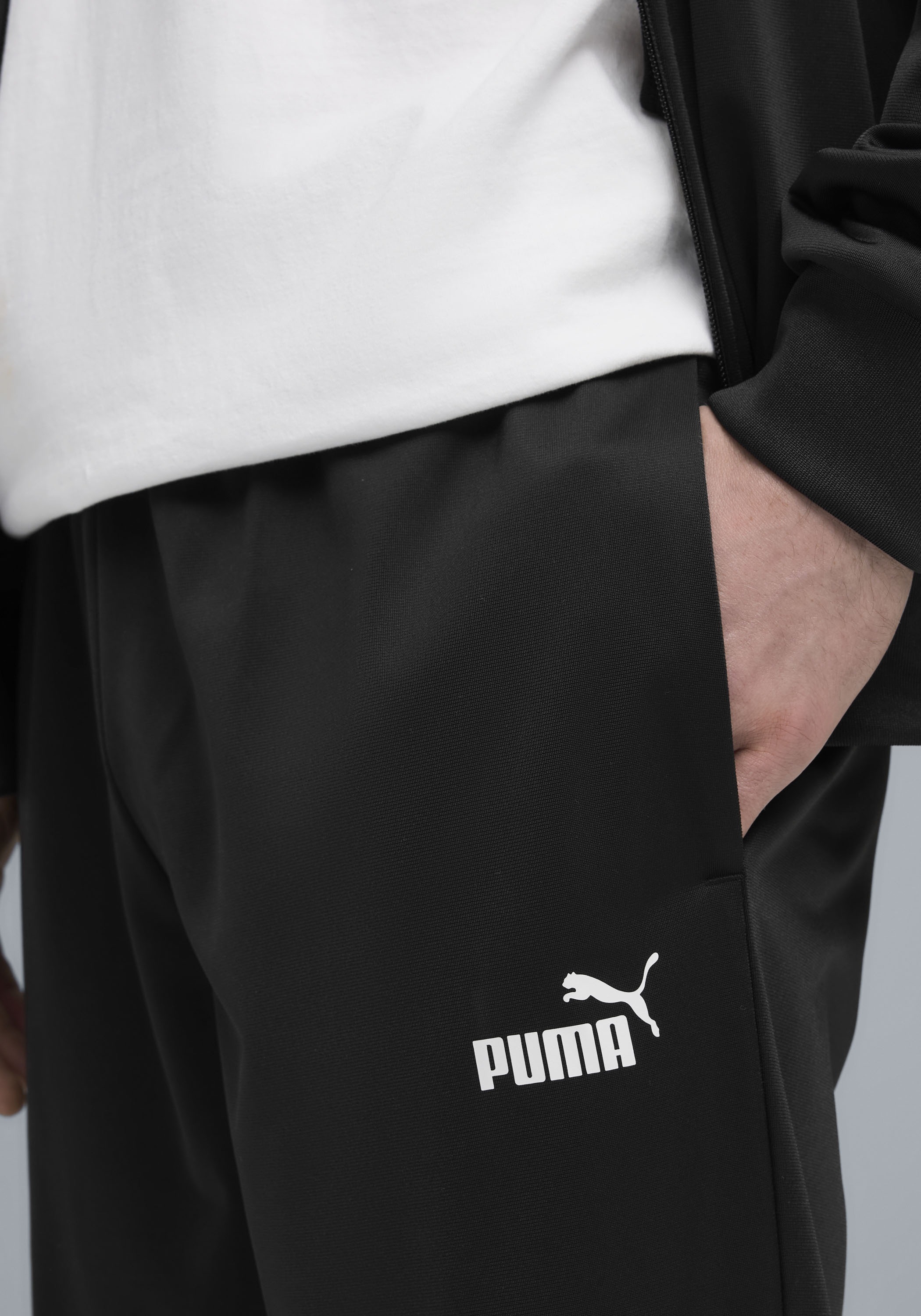 PUMA Trainingsanzug »ESS POLY SUIT« 2 tlg. für vielseitige Sportmode, Regular Fit, ohne Kapuze