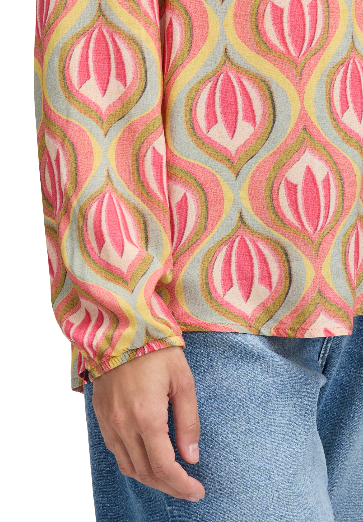 Cartoon Schlupfbluse »Damen Casual-Bluse mit Muster«