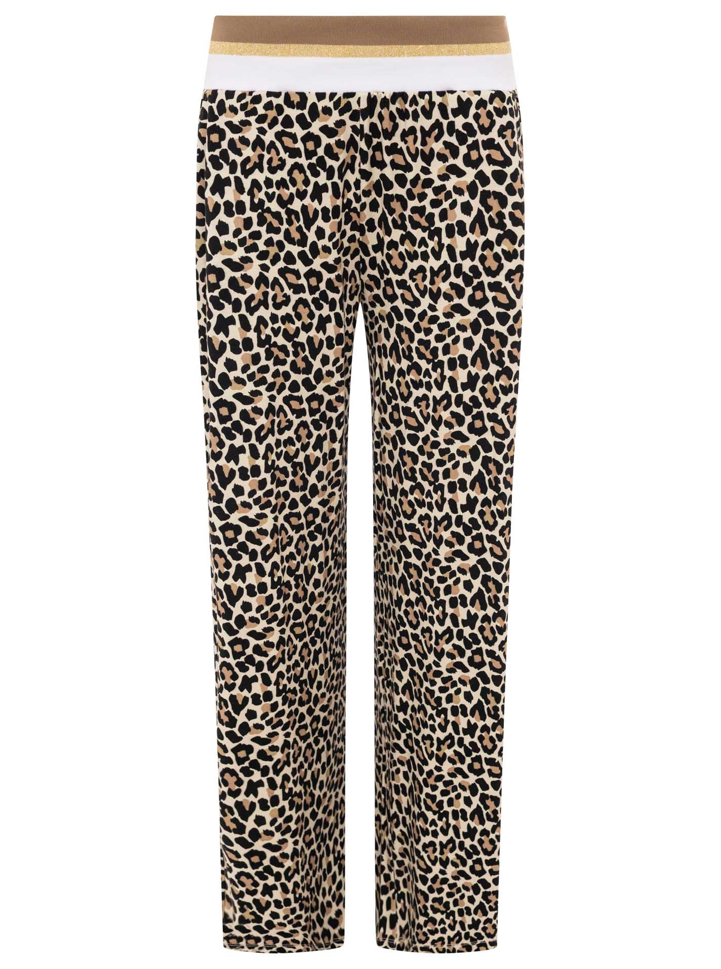 Zwillingsherz Stoffhose ""Leo"" Elastischer Bund, Leomuster, fließender Sto günstig online kaufen