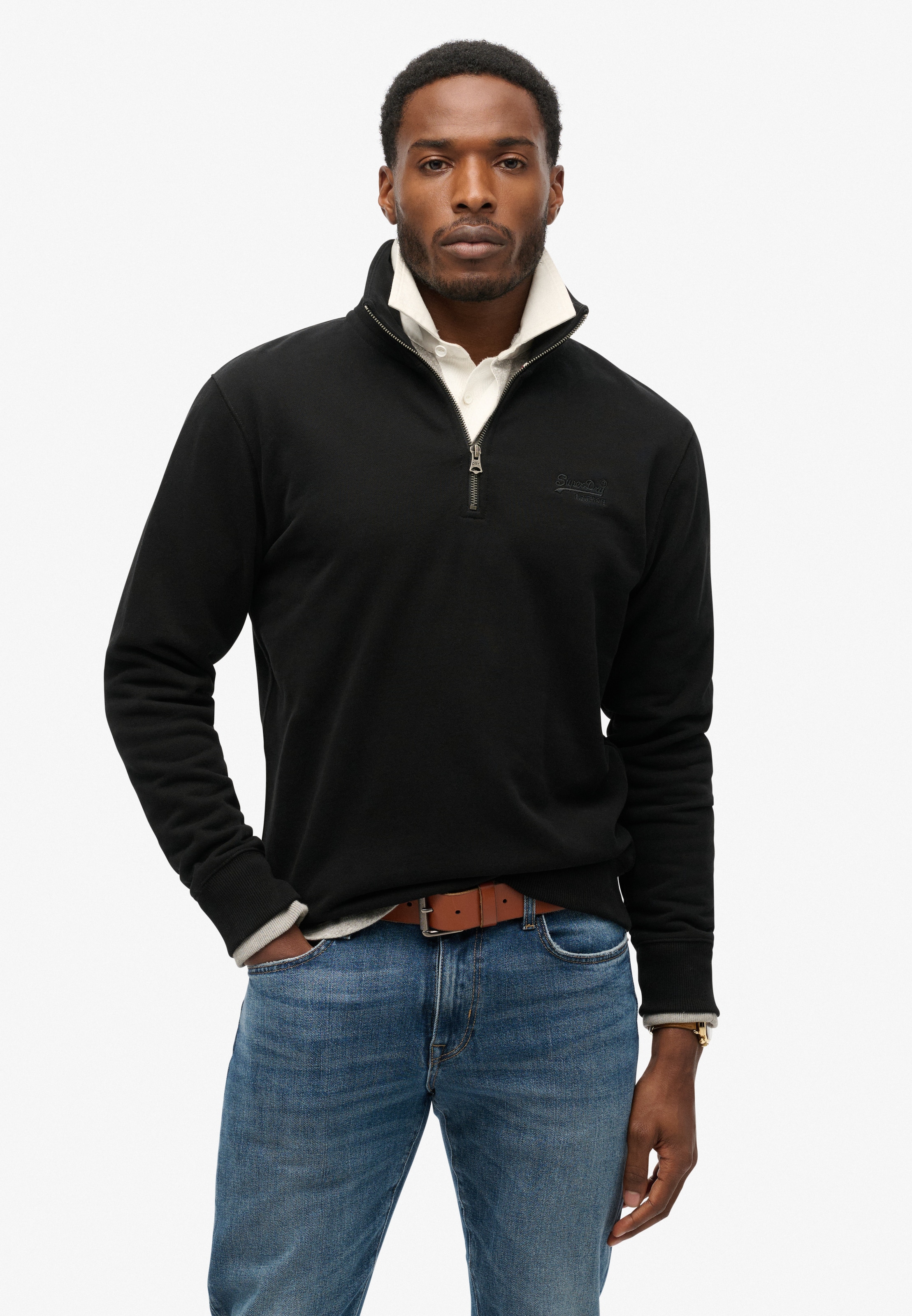 Superdry Sweatshirt "ESSENTIAL LOGO HENLEY" günstig online kaufen