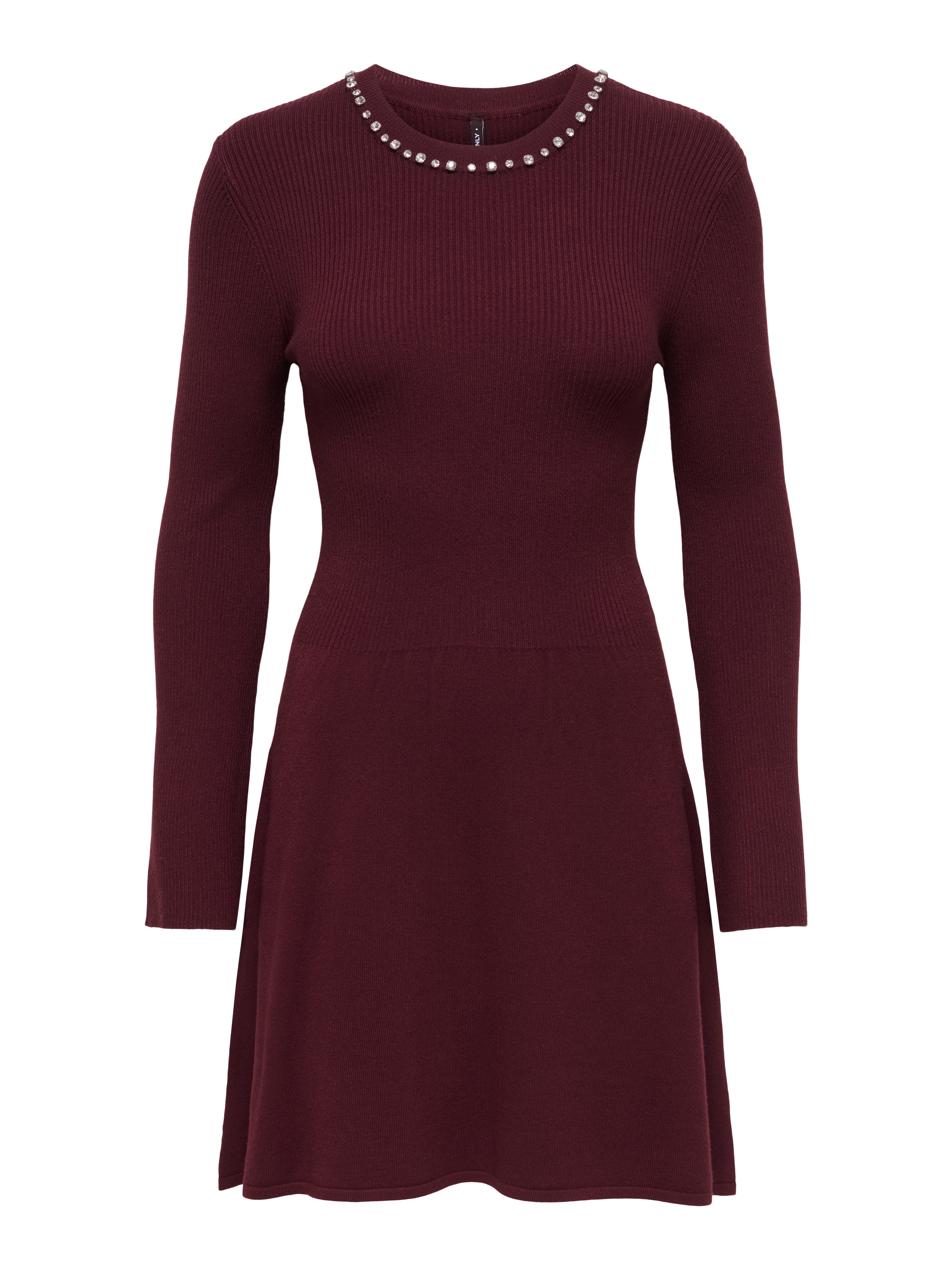 ONLY Strickkleid »ONLNATASCHA LS O-NECK BLING DRESS CS KNT« Viskosemischung, regular fit