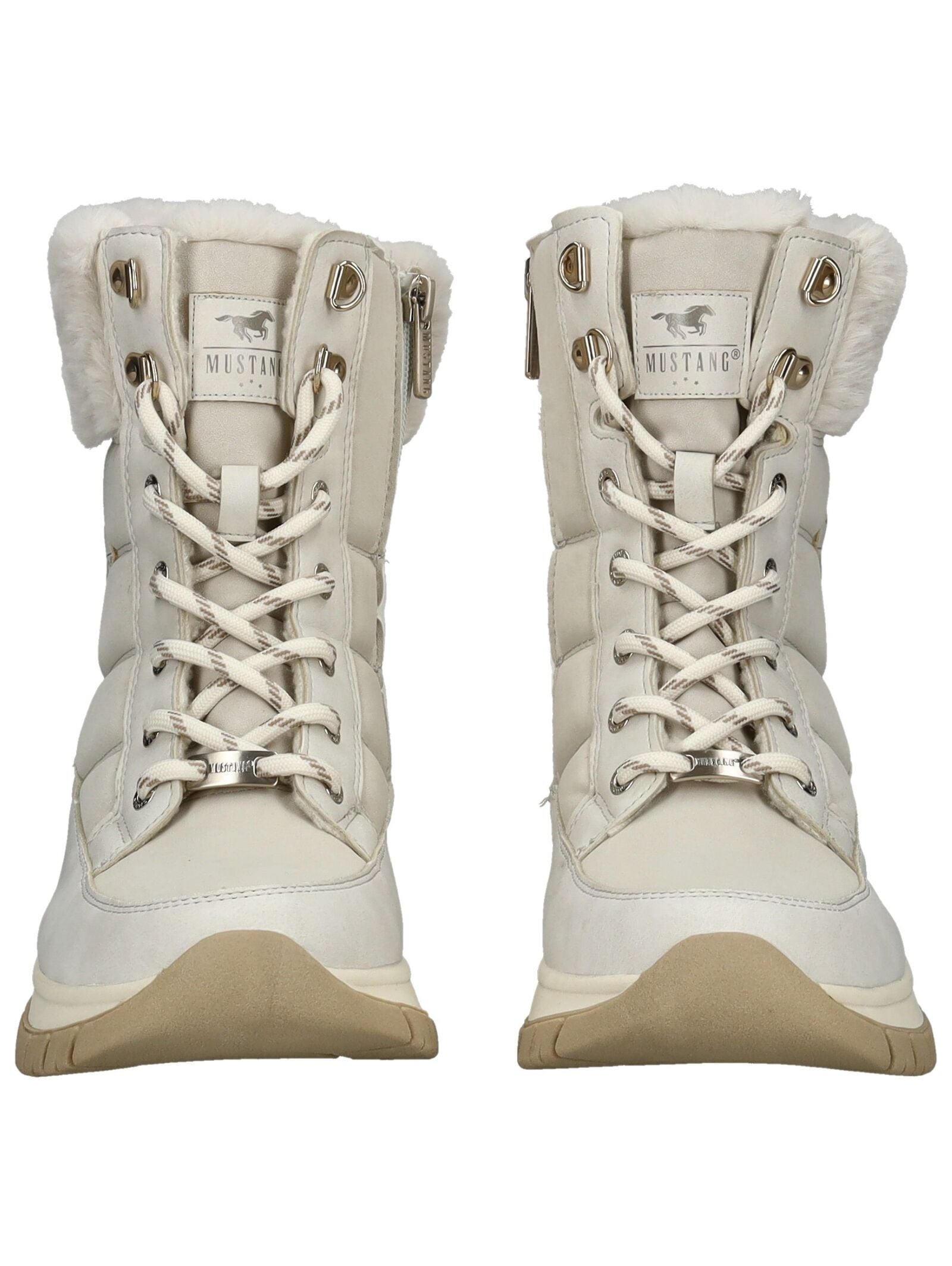 Mustang Shoes Schnürstiefelette »Mustang Shoes Stiefelette Lederimitat/Textil«