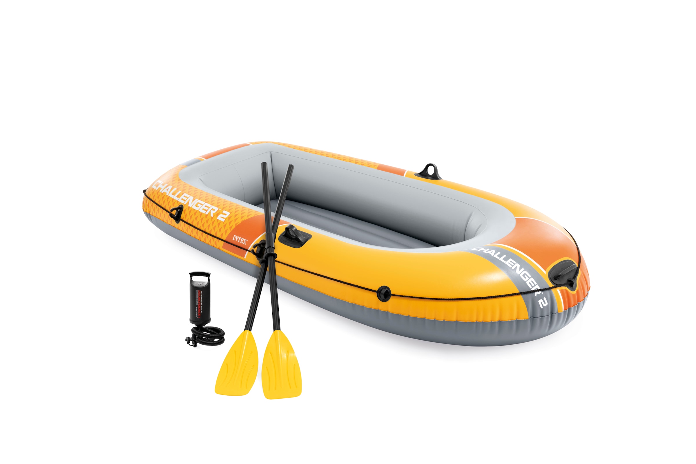 INTEX Schlauchboot "Challenger 2 Zwei Personen Boot-Set", B:114cm H:41cm L:236cmorange, Kleinboote