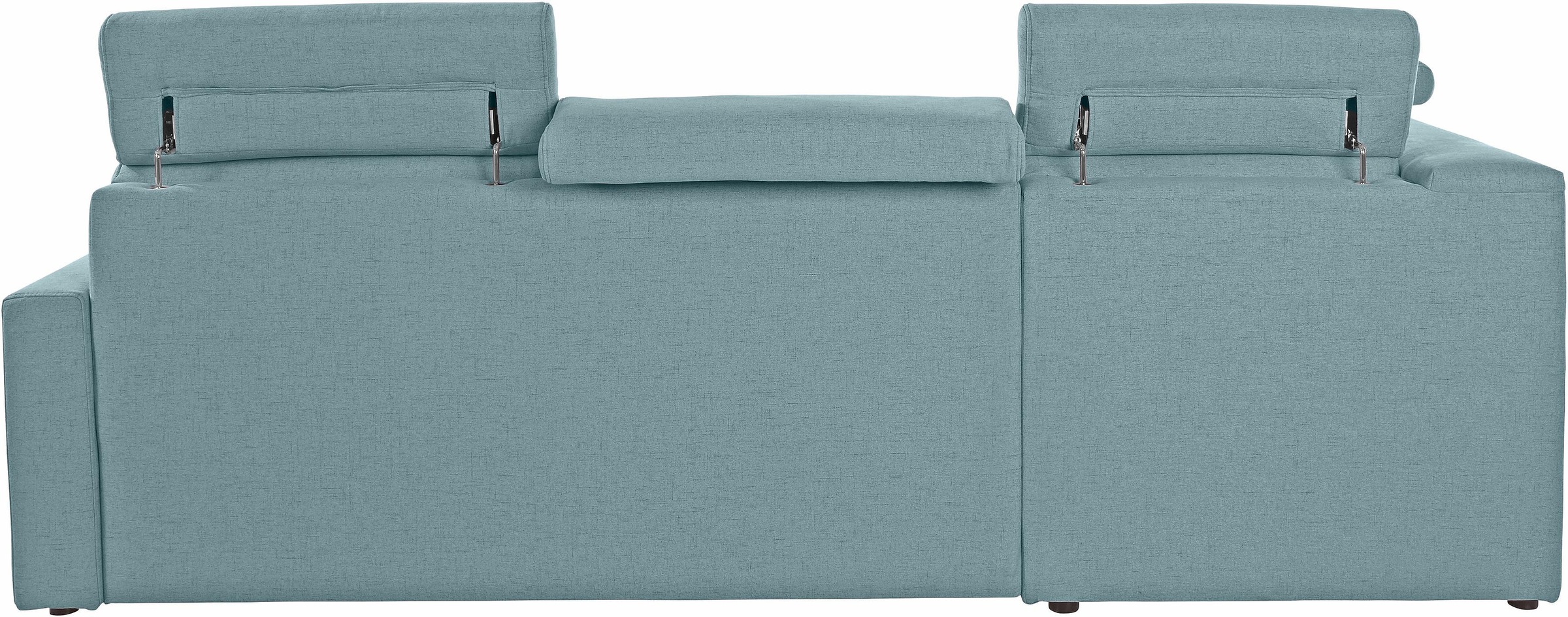 DOMO collection Ecksofa »Ava, moderne Sitzheftung mit toller Doppelnaht, komfortabel, L-Form«, mit Ottomane, inkl. Federkern, wahlweise mit Kopfteilverstellungen