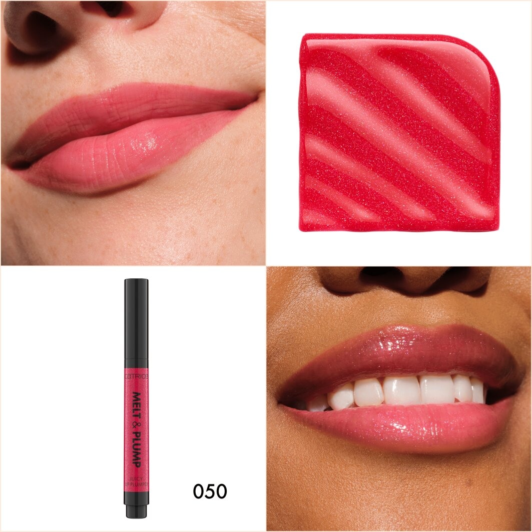 Catrice Lippenbalsam »Melt & Plump Juicy Lip Plumper«, (Set, 3 tlg.), Sorgt für Glanz und Volumen, weiche Textur, kühlend durch Menthol.