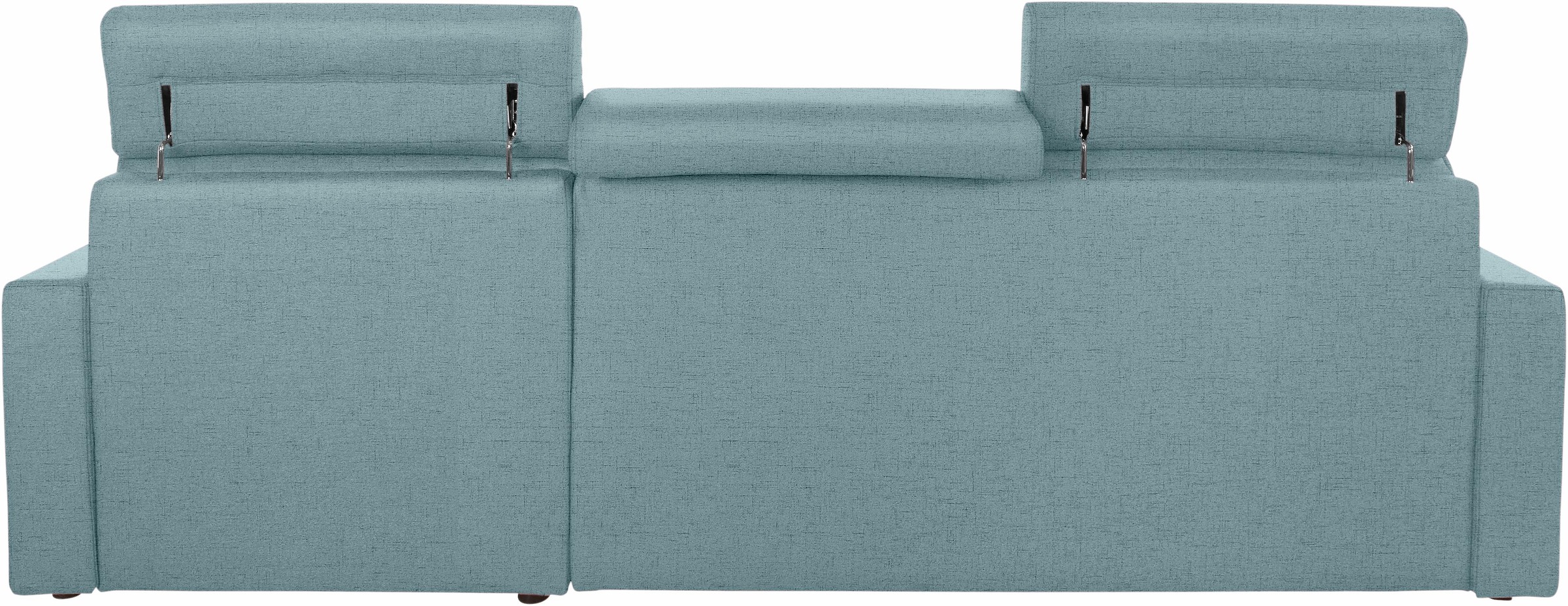 DOMO collection Ecksofa »Ava mit moderner Sitzheftung & toller Doppelnaht, komfortabel, L-Form«, mit Recamiere, inkl. Federkern, wahlweise mit Kopfteilverstellungen