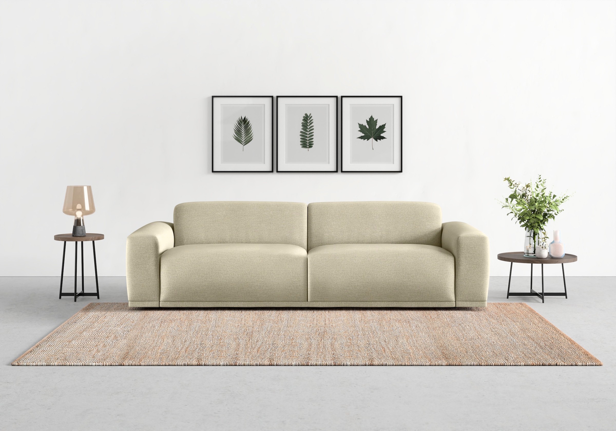 TRENDMANUFAKTUR Big-Sofa "Braga, mit hochwertigem Kaltschaum, Megasofa, in Cord erhältlich", modernes Big-Sofa, Couch mi