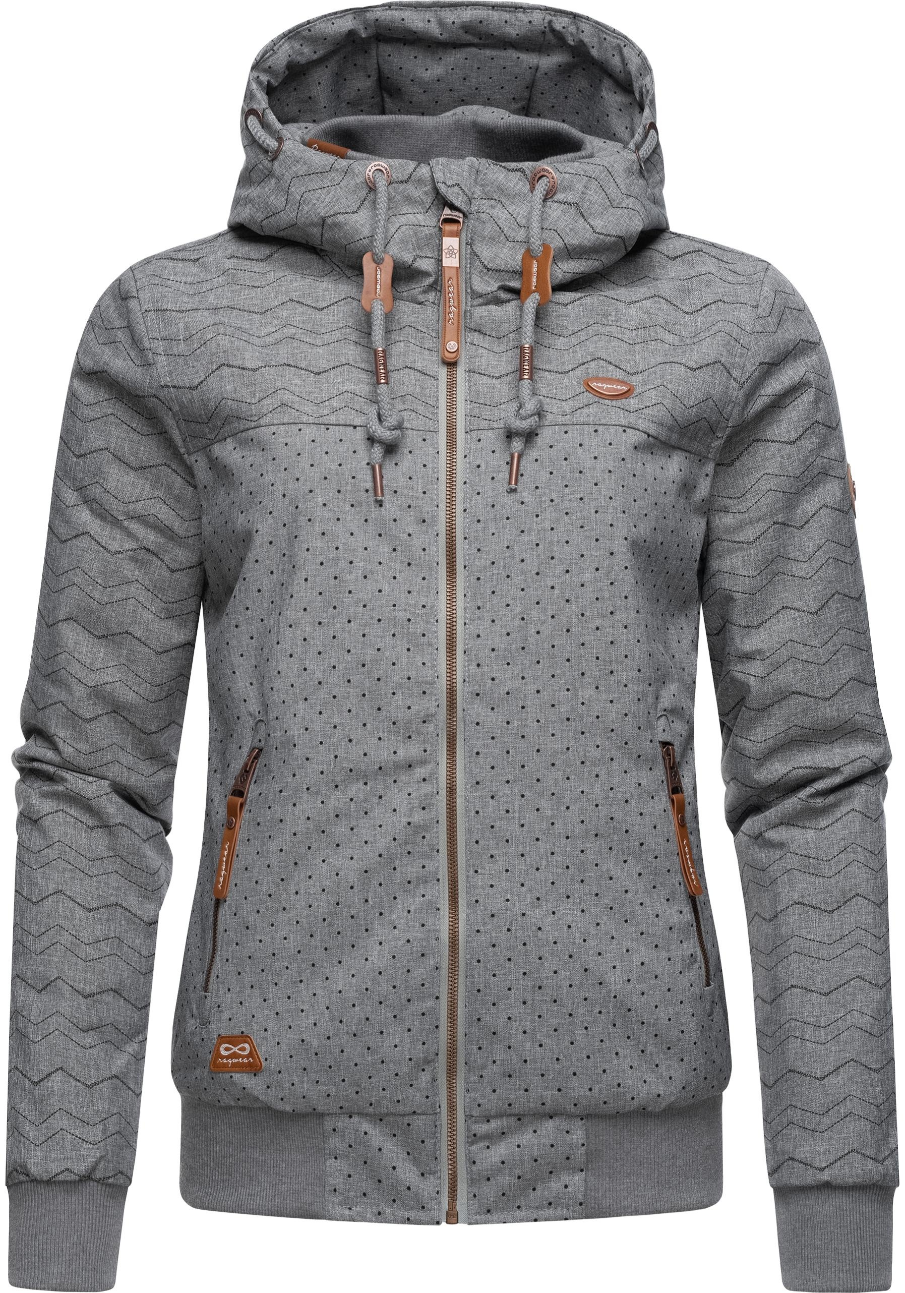 Ragwear Winterjacke »Nuggie Zig Zag Intl.«, mit Kapuze, stylische Damen Freizeitjacke mit Muster