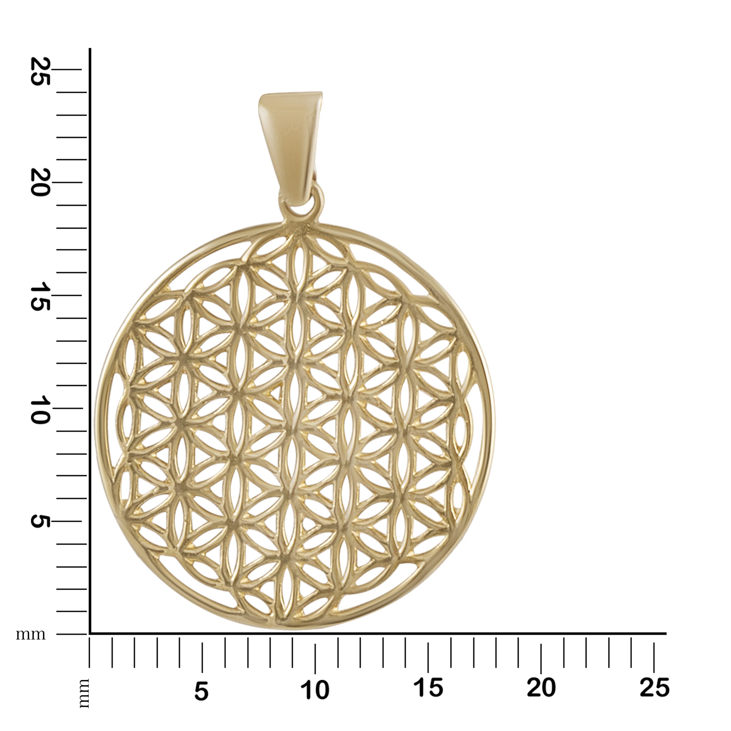 Vivance Kettenanhänger »375 Gold Motiv Blume des Lebens«