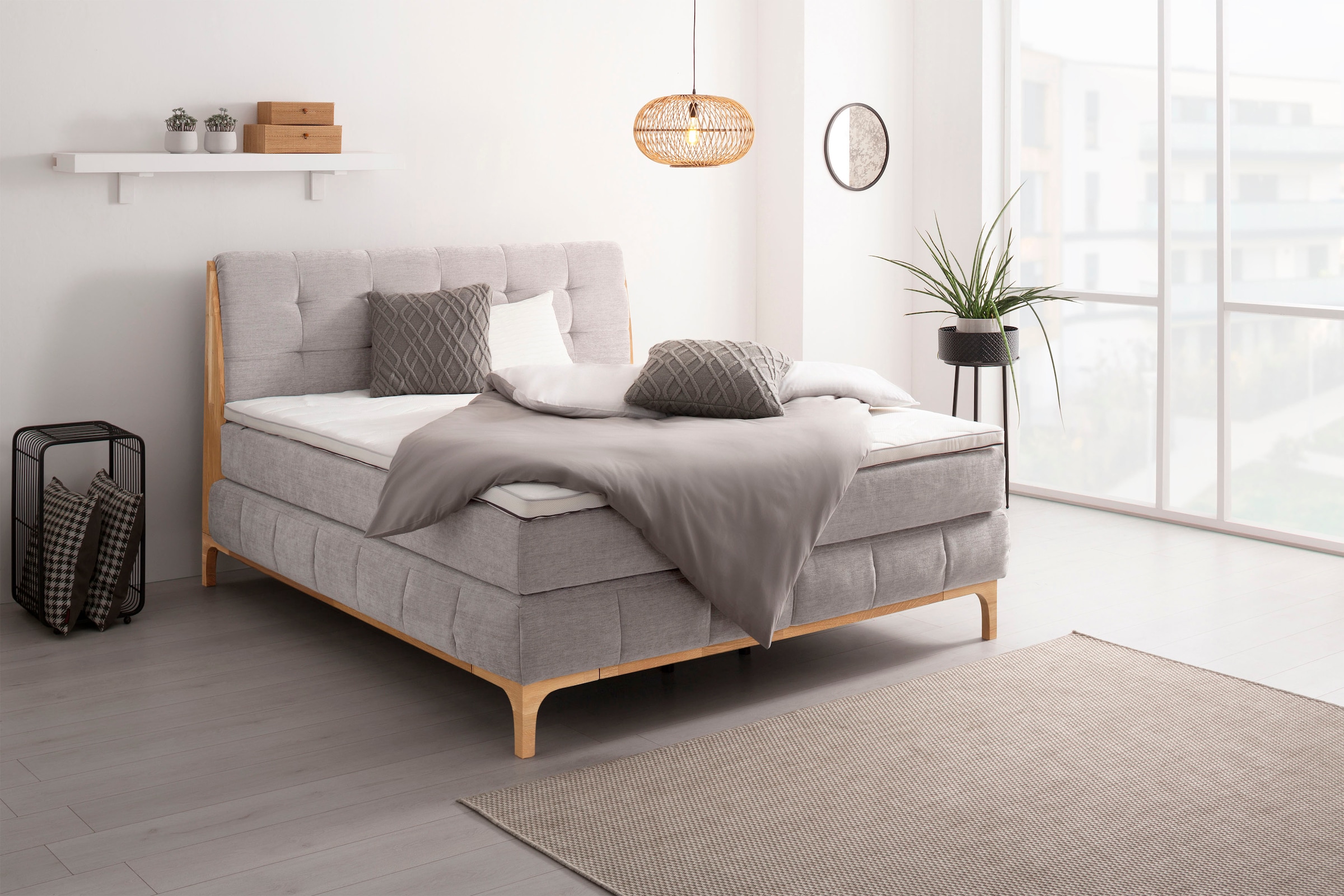OTTO products Boxspringbett "Jelle" 5 Stk. tlg. zertifizierte, recycelte Be günstig online kaufen