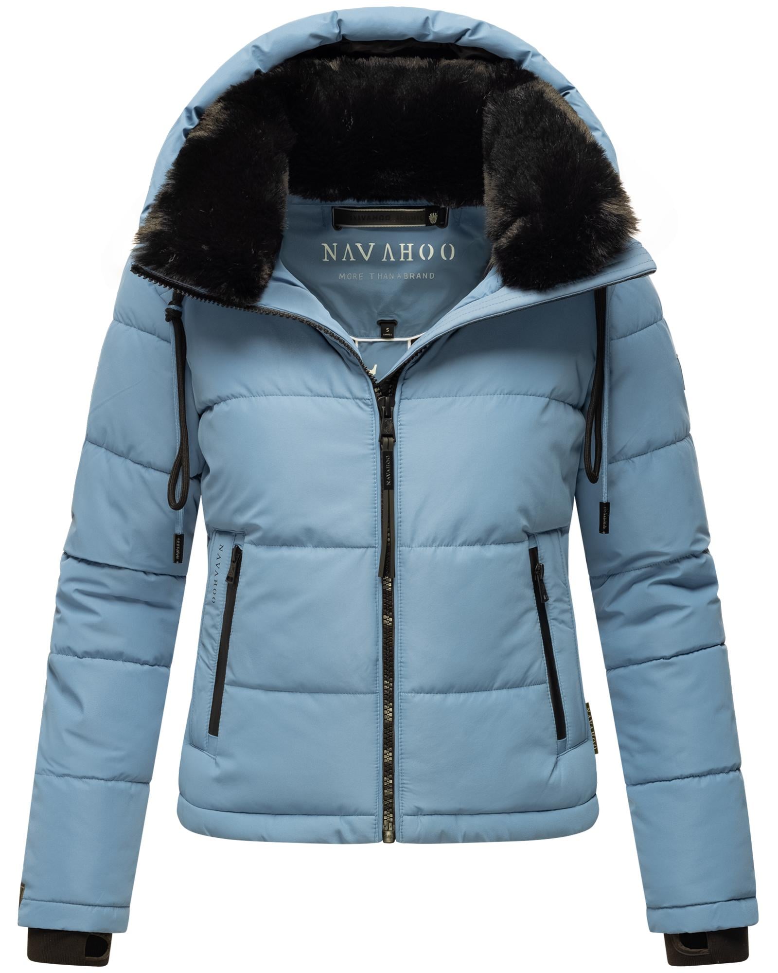 Navahoo Steppjacke "Mit Liebe XIV", mit Kapuze, Warme gesteppte Damen Winterjacke mit kuscheligem Kragen