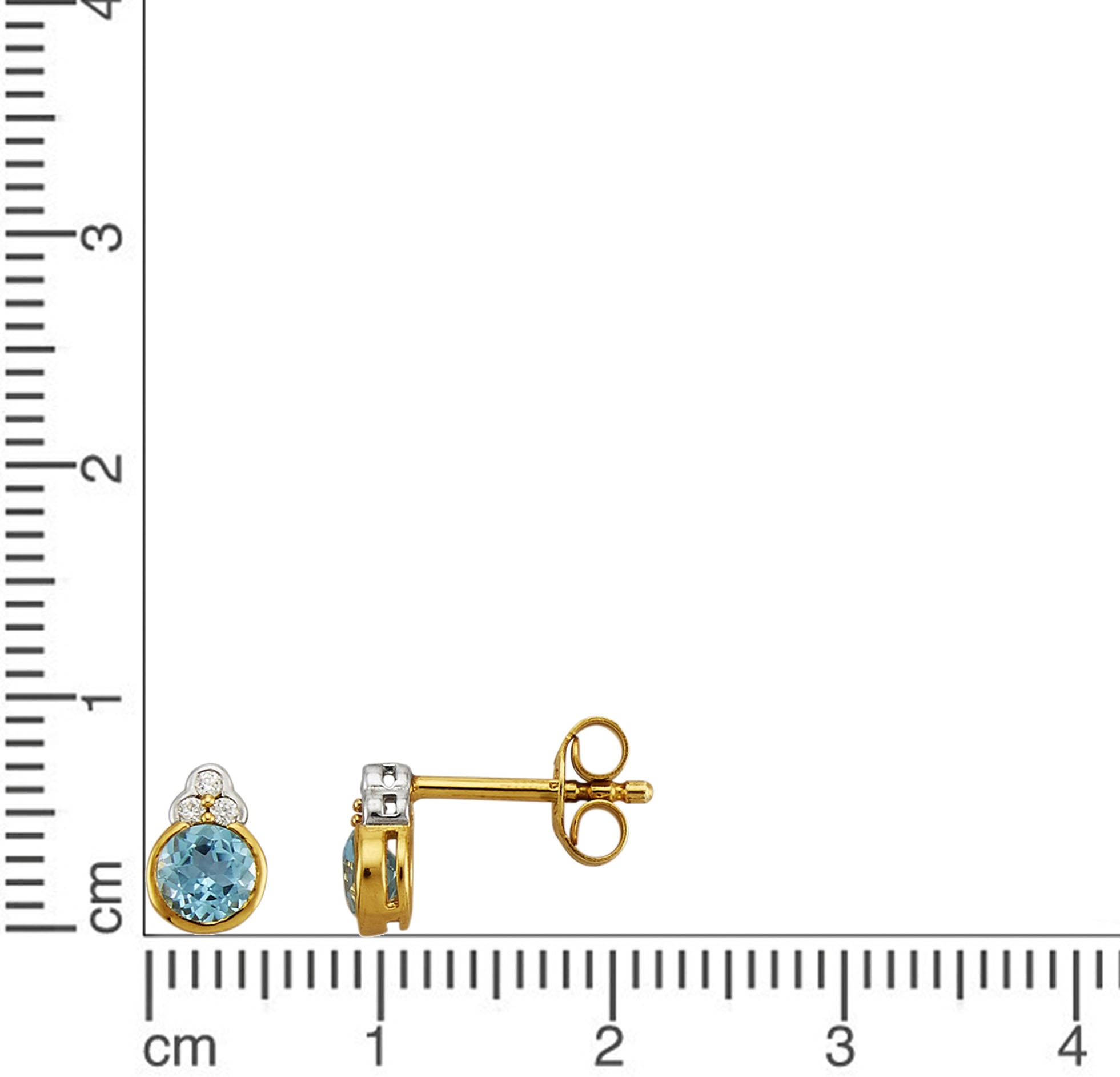 Firetti Paar Ohrstecker »Schmuck Geschenk Silber 925 Ohrschmuck Ohrringe Tropfen«, mit Blautopas (behandelt), Zirkonia (synth.)