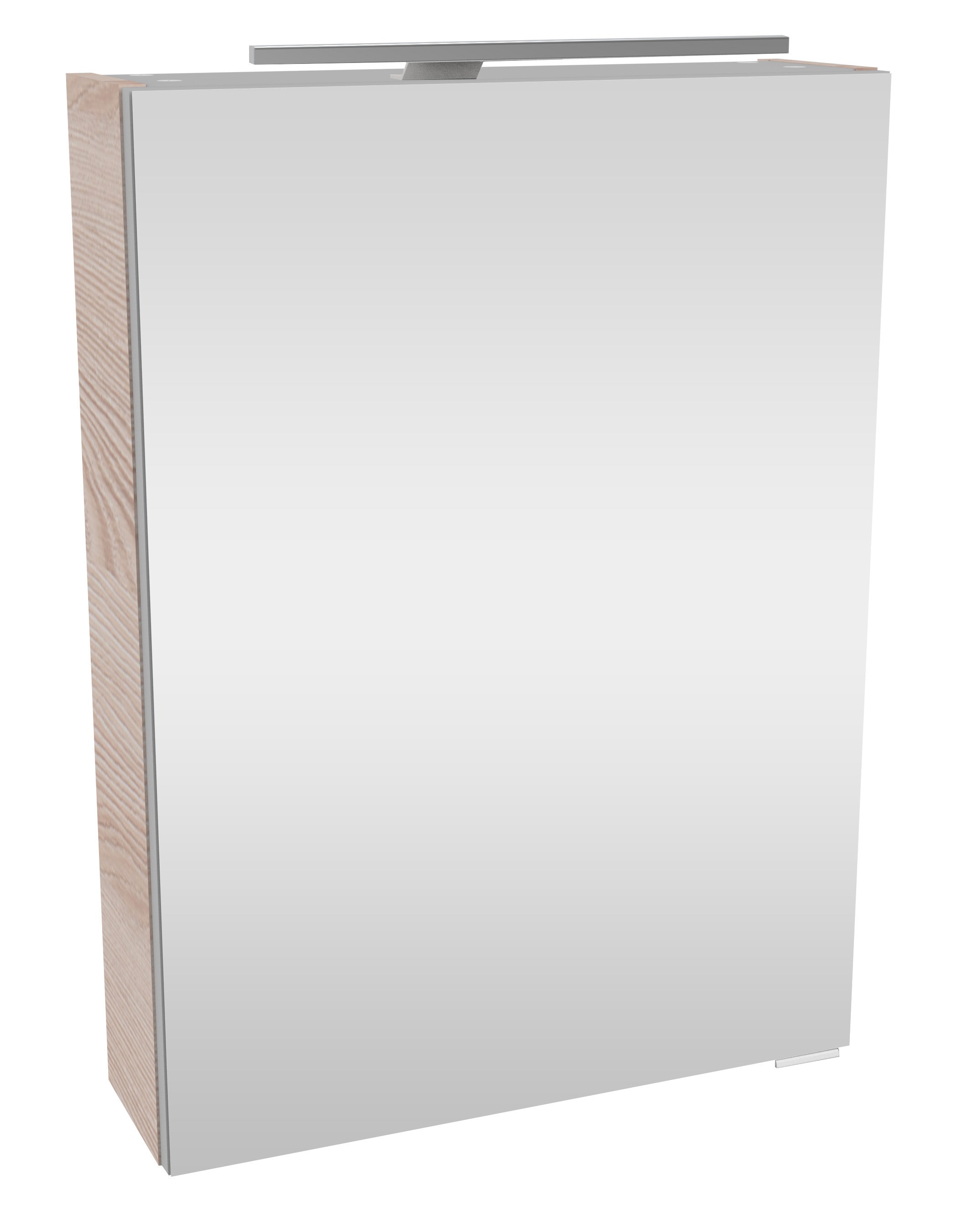 FACKELMANN Spiegelschrank »SBC«, (Spiegelschrank mit LED-Aufsatzleuchte), Aufsatzleuchte, Schalter und Steckdose, Breite 50cm, Anschlag links