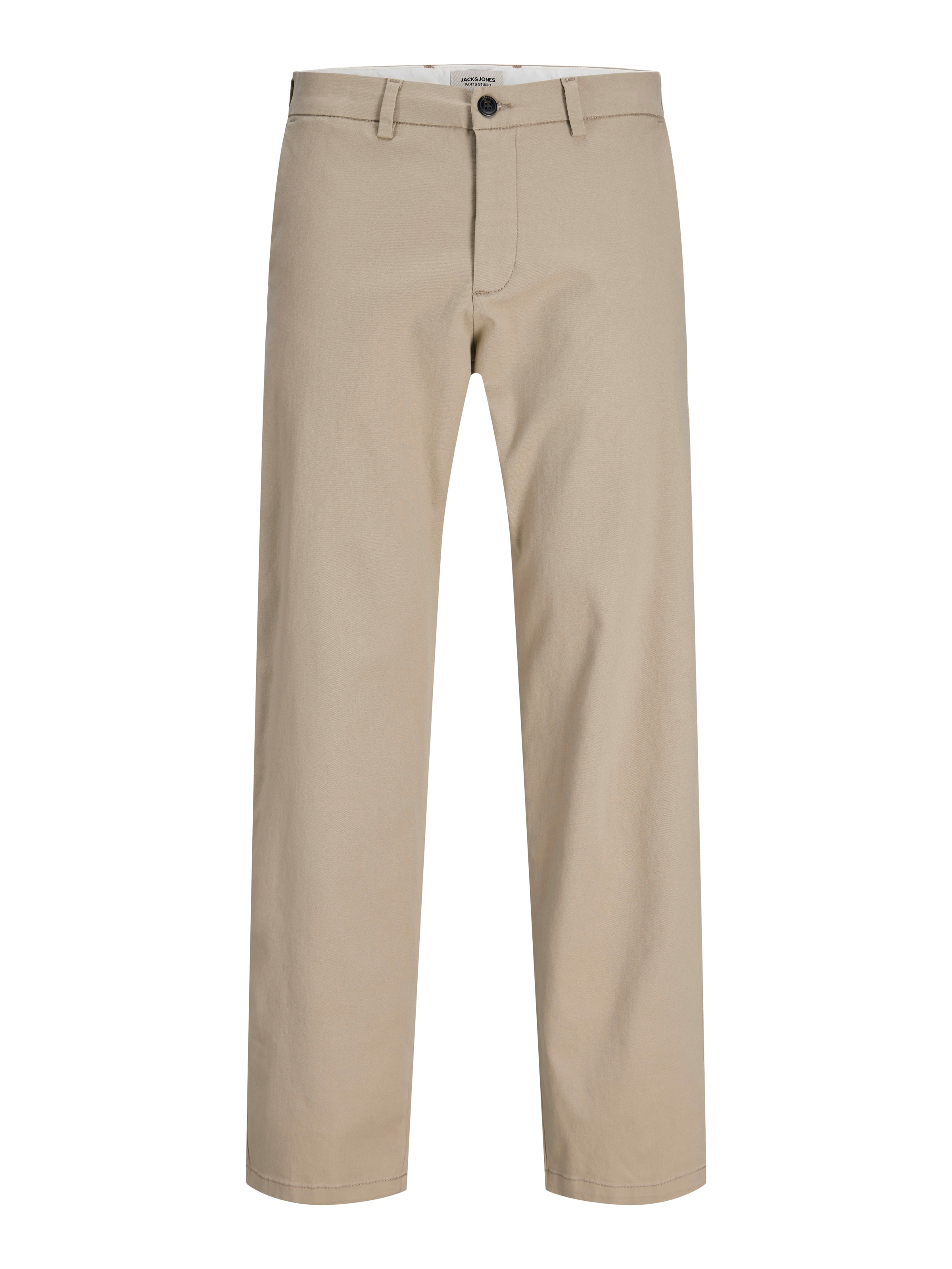 Chinohose JACK & JONES "JPSTKANE DYLAN CHINO", Herren, Gr. 33, Länge 32, string, Web, Obermaterial: 98% Baumwolle, 2% Elasthan, unifarben, regular fit knöchellang, Hosen Chinohose 3