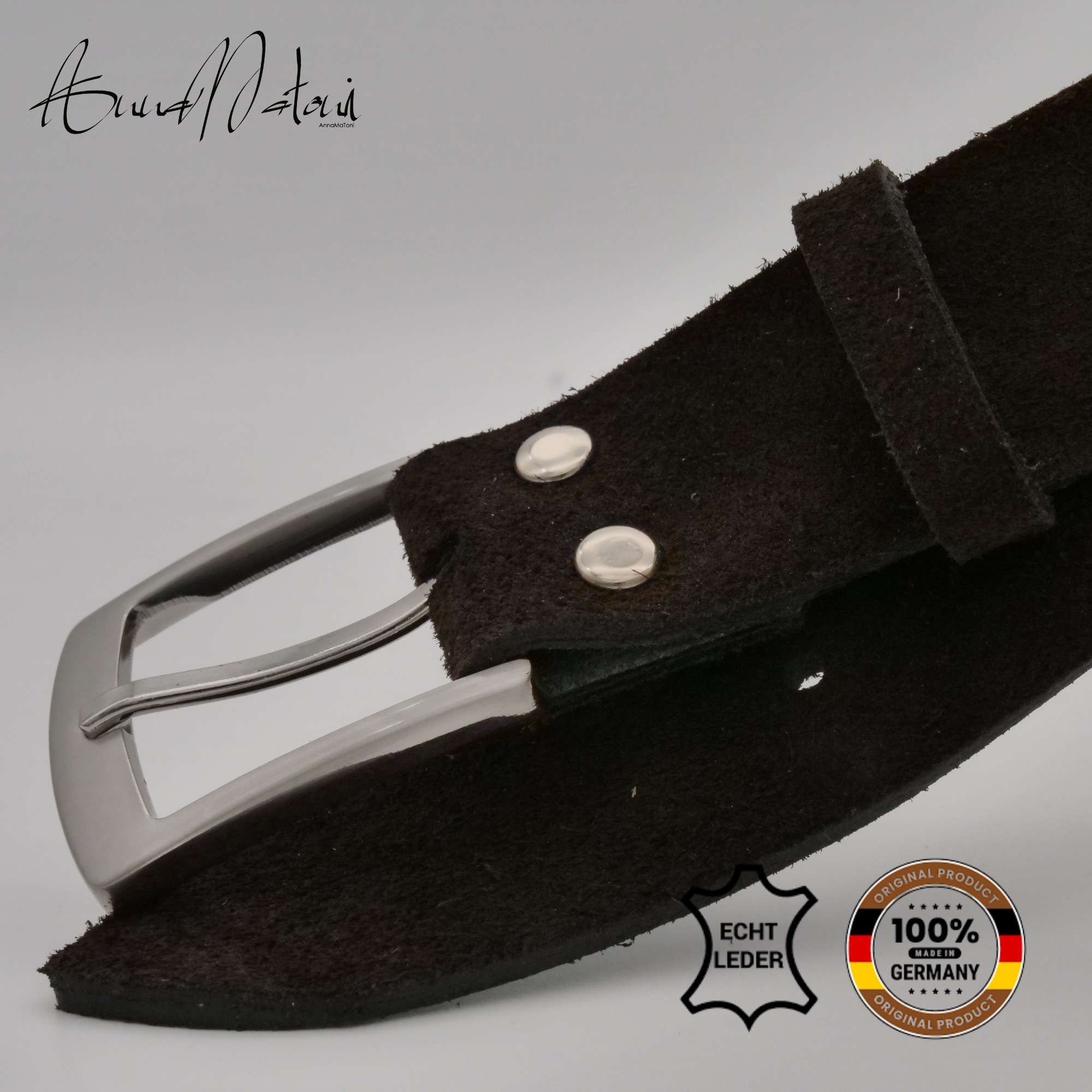 Thumbnail - AnnaMatoni Ledergürtel "AnnaMatoni Herren Ledergürtel Zeitloses Design Gürtel 3,5cm"