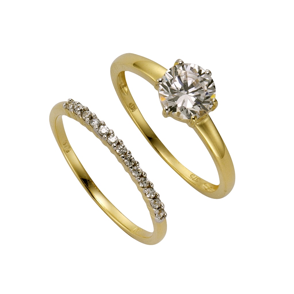 CELESTA Fingerring »375/- Gelbgold Zirkonia«