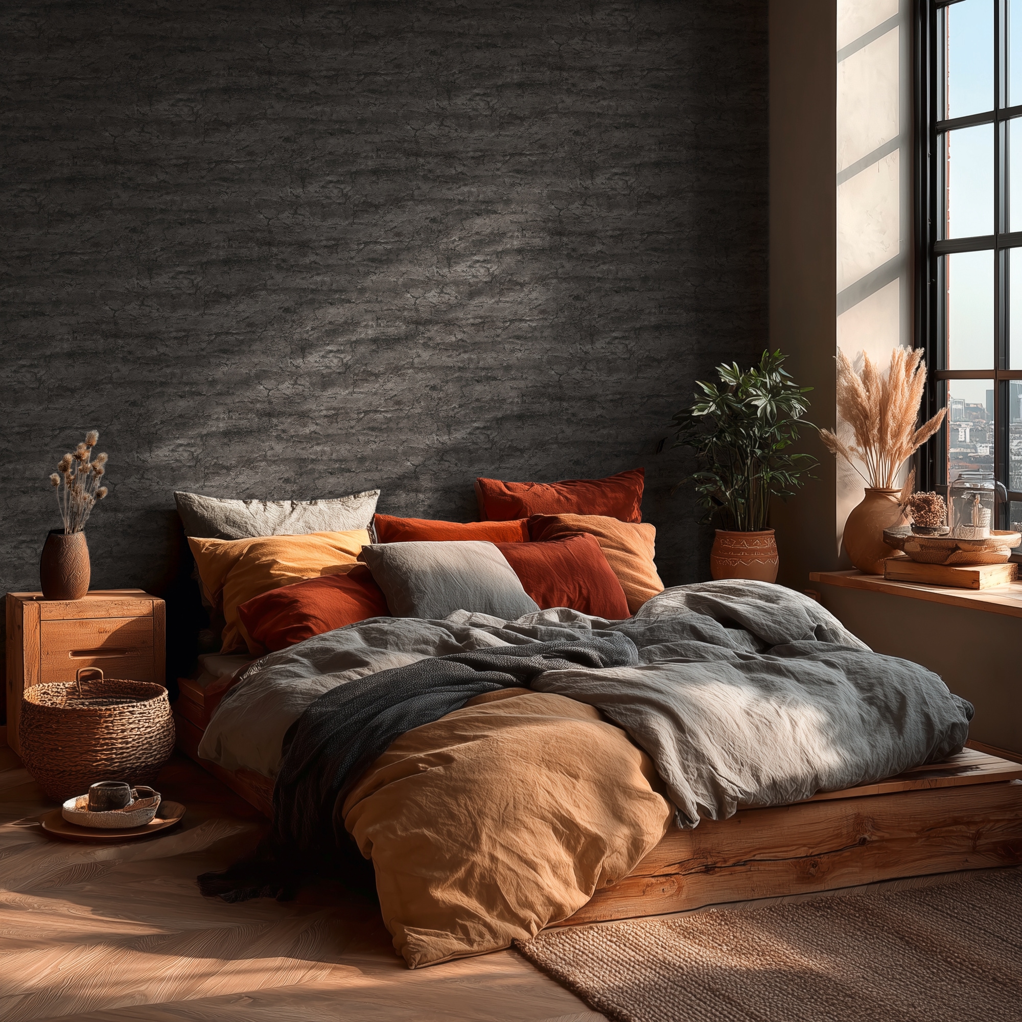 living walls Vliestapete "Vibes & Styles Tamika – Raw Heritage" geblümt glatt