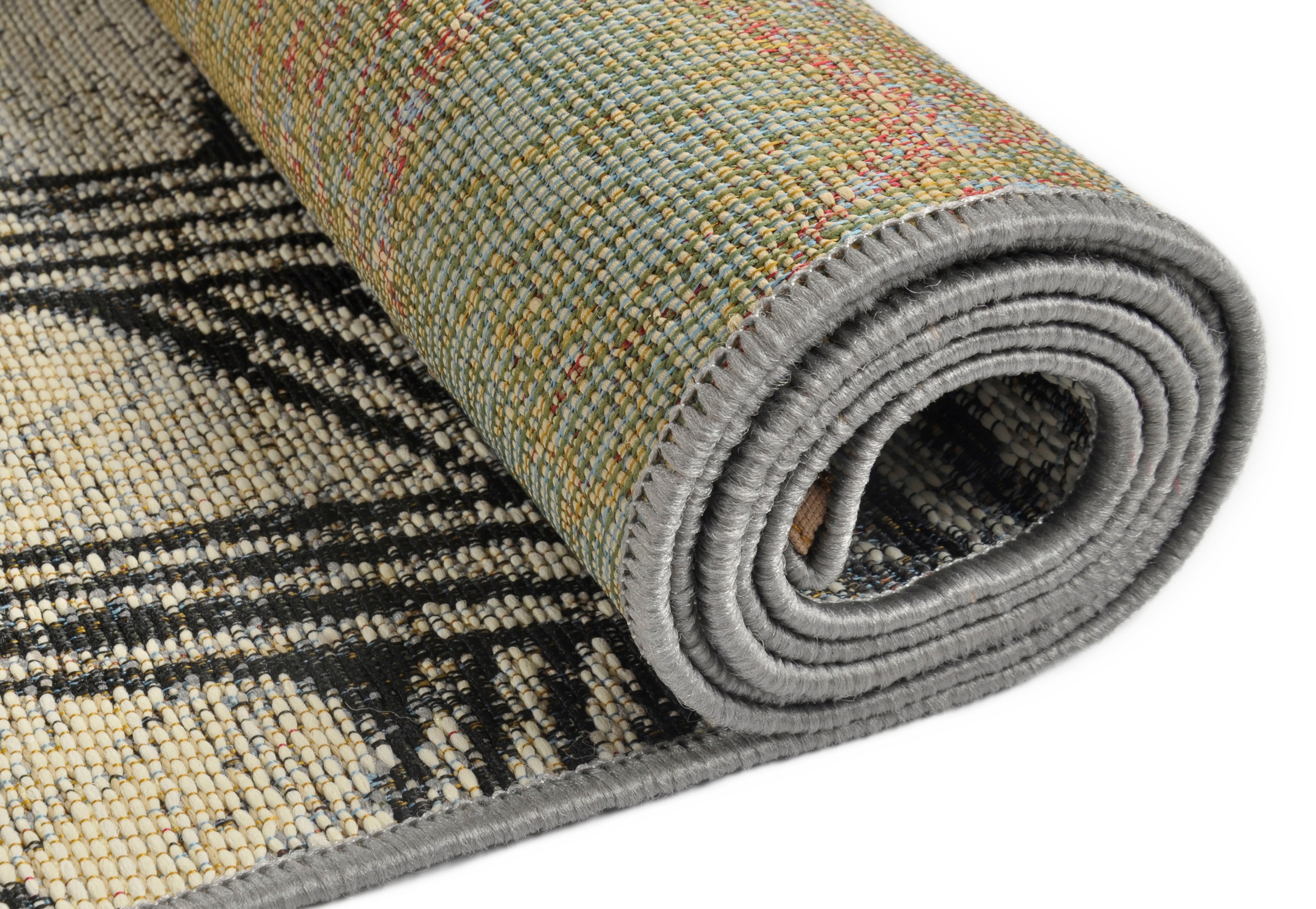 Teppich GINO FALCONE "Outdoor-Africa 37" Gr. 2, bunt, B:80cm H:5mm L:165cm, Kunstfaser, Teppiche, Teppich, Flachgewebe, In- und Outdoor geeignet, Wohnzimmer 3