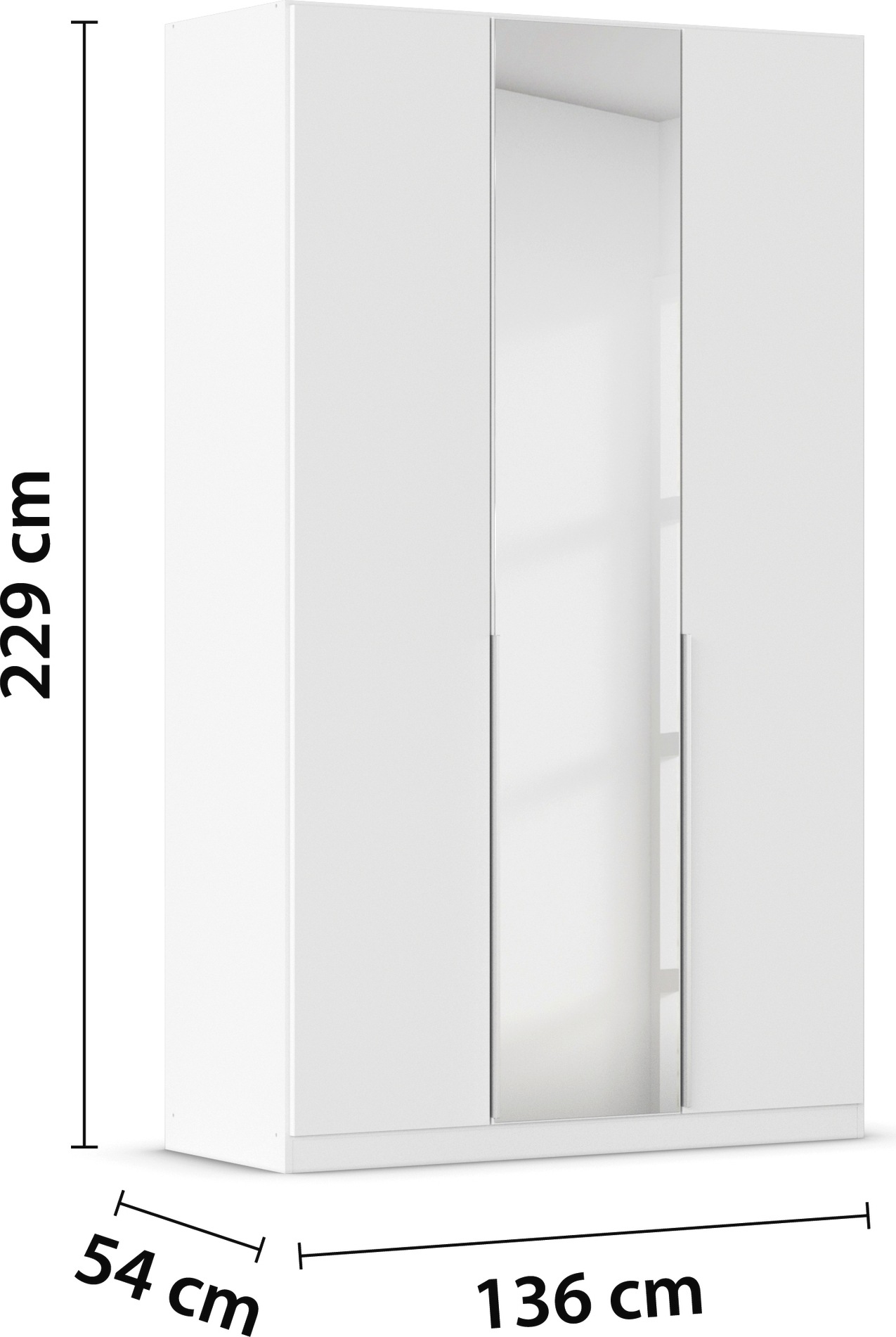 rauch Drehtürenschrank »Kleiderschrank Schrank Garderobe AGORDO mit Dekor- oder Hochglanzfront«, (in zwei Griff-Farben), durchdachte Innenausstattung, in 6 Breiten und 2 Höhen MADE IN GERMANY