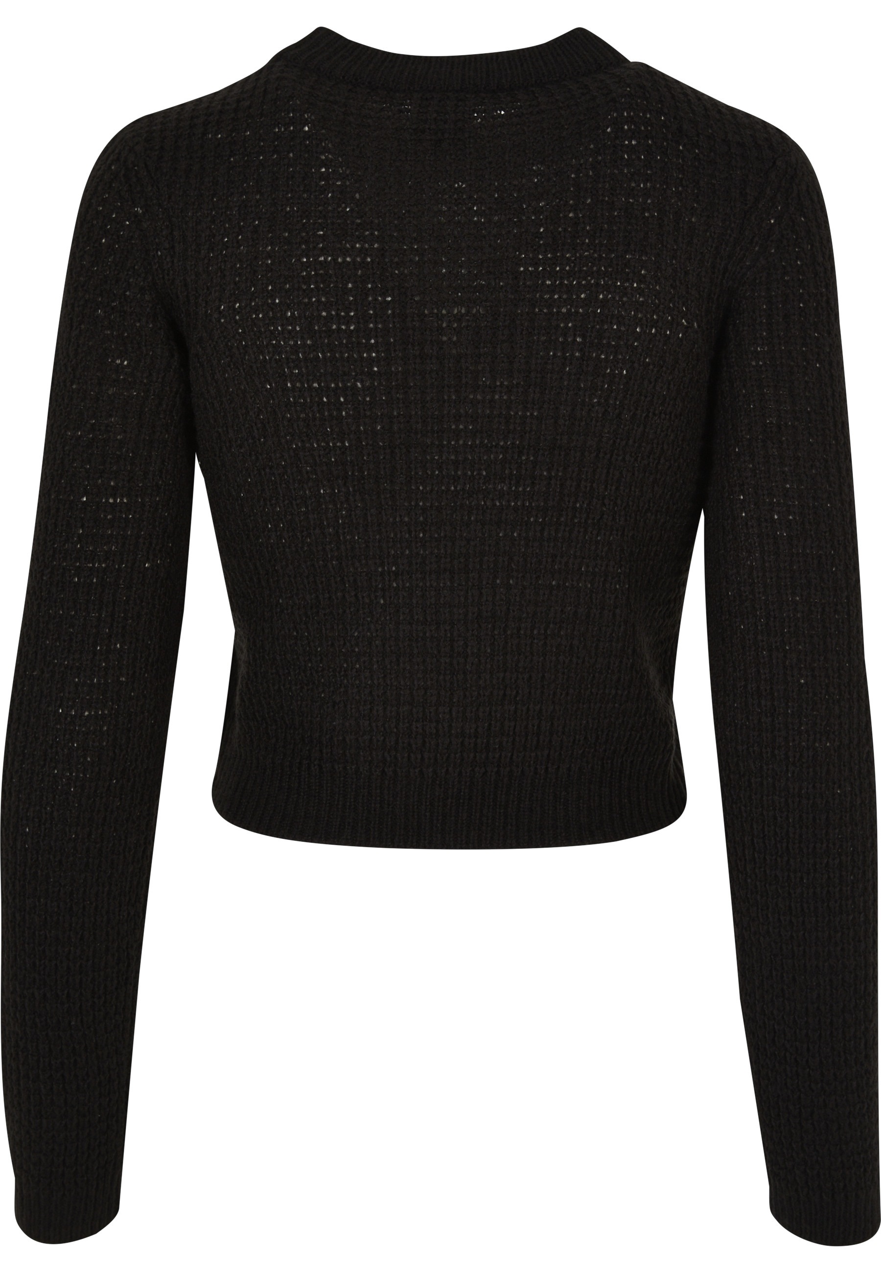 URBAN CLASSICS Fleecepullover "Urban Classics Damen Ladies Short Waffle Swe günstig online kaufen