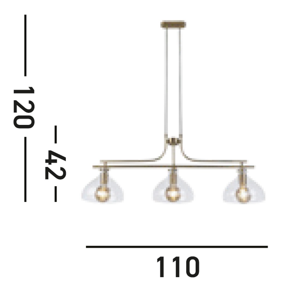 Searchlight Hängeleuchte »Hängeleuchte Margarita, 3-flammig« E27 1 Stk. Ideal für Filament-Leuchtmittel