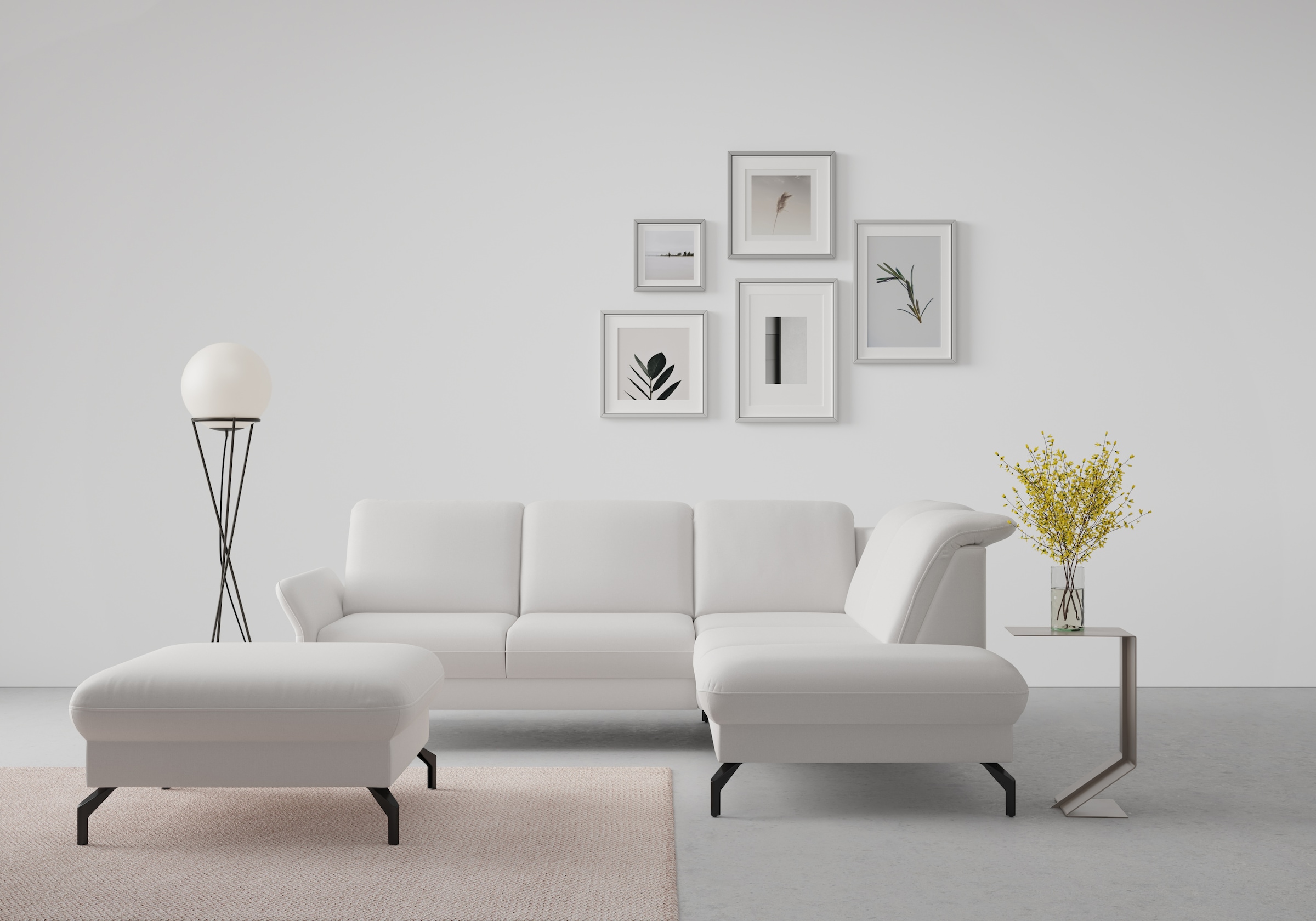 sit&more Ecksofa "Fashion L-Form" wahlweise mit Kopfteilverstellung und Vorziehsitz, motorisch