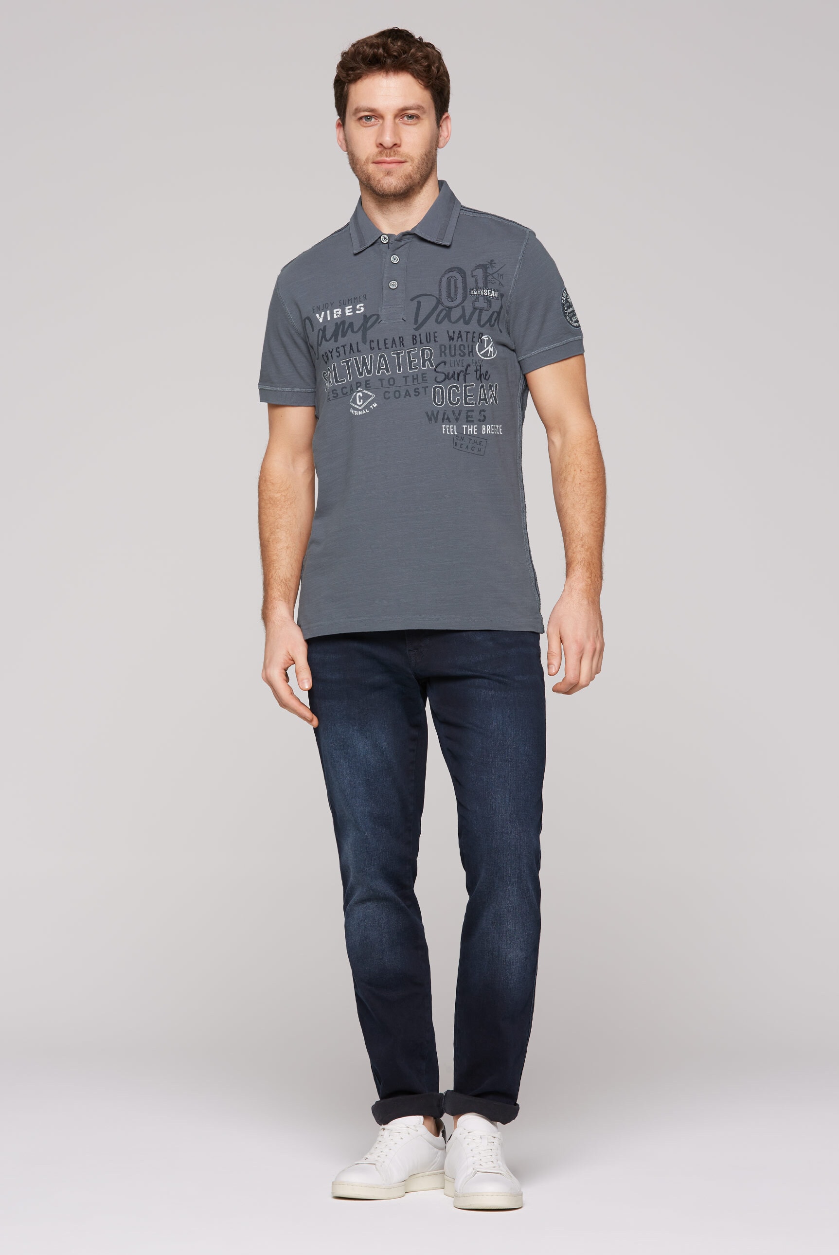 CAMP DAVID Poloshirt, aus Baumwolle