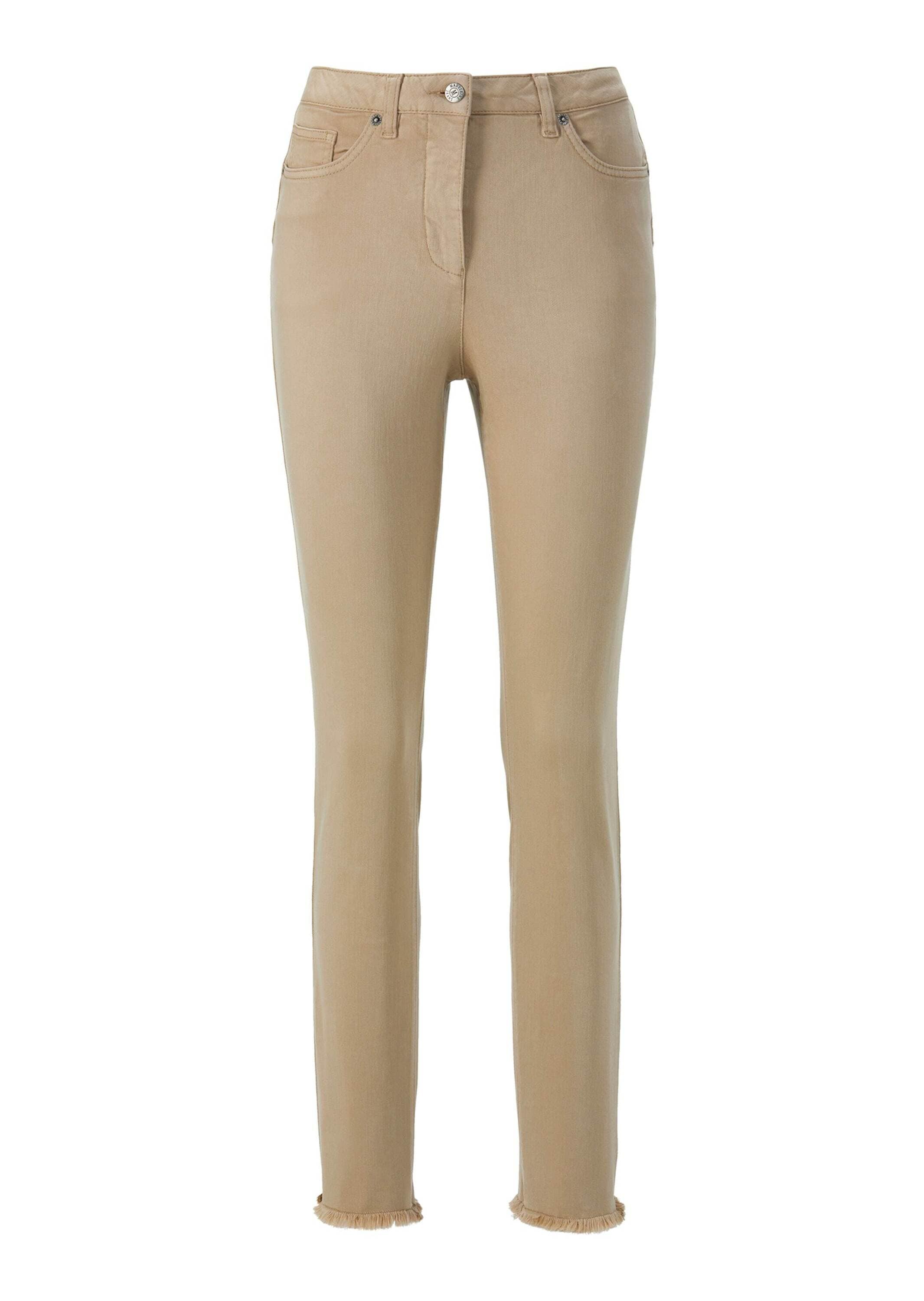 MADELEINE "Jeans Mid Waist Skinny-Hose mit Fransen" mit Fransensaum