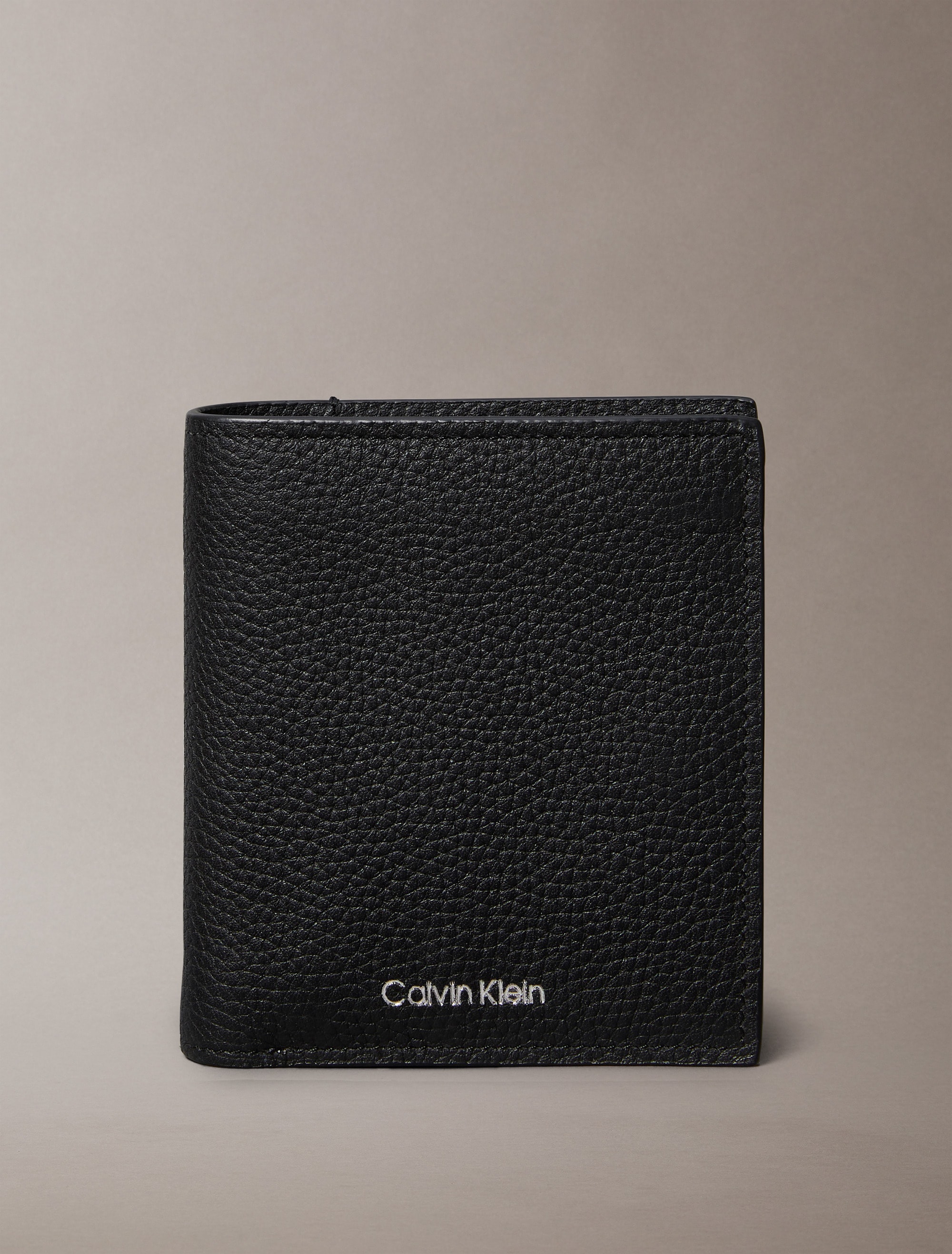 Calvin Klein Geldbörse »FOIL EMBOSS SLIM TRIFOLD w CARD«, Geldbeutel, Herren Portemonnaie mit Logoschriftzug