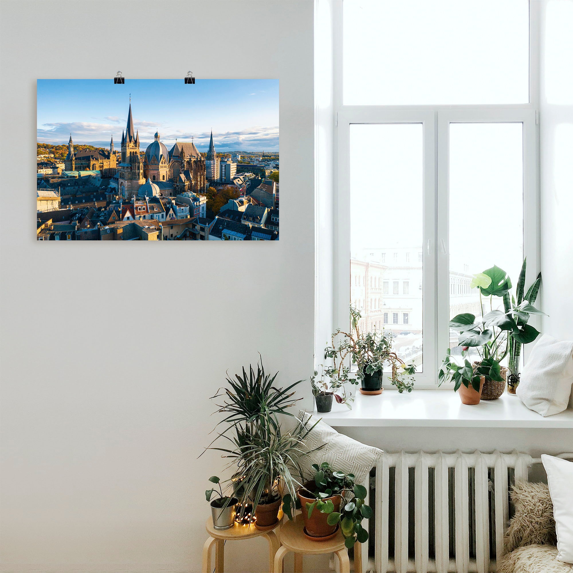 Artland Wandbild »Aachen Skyline II«, Aachen, (1 St.), als Alubild, Leinwandbild, Wandaufkleber oder Poster in versch. Größen