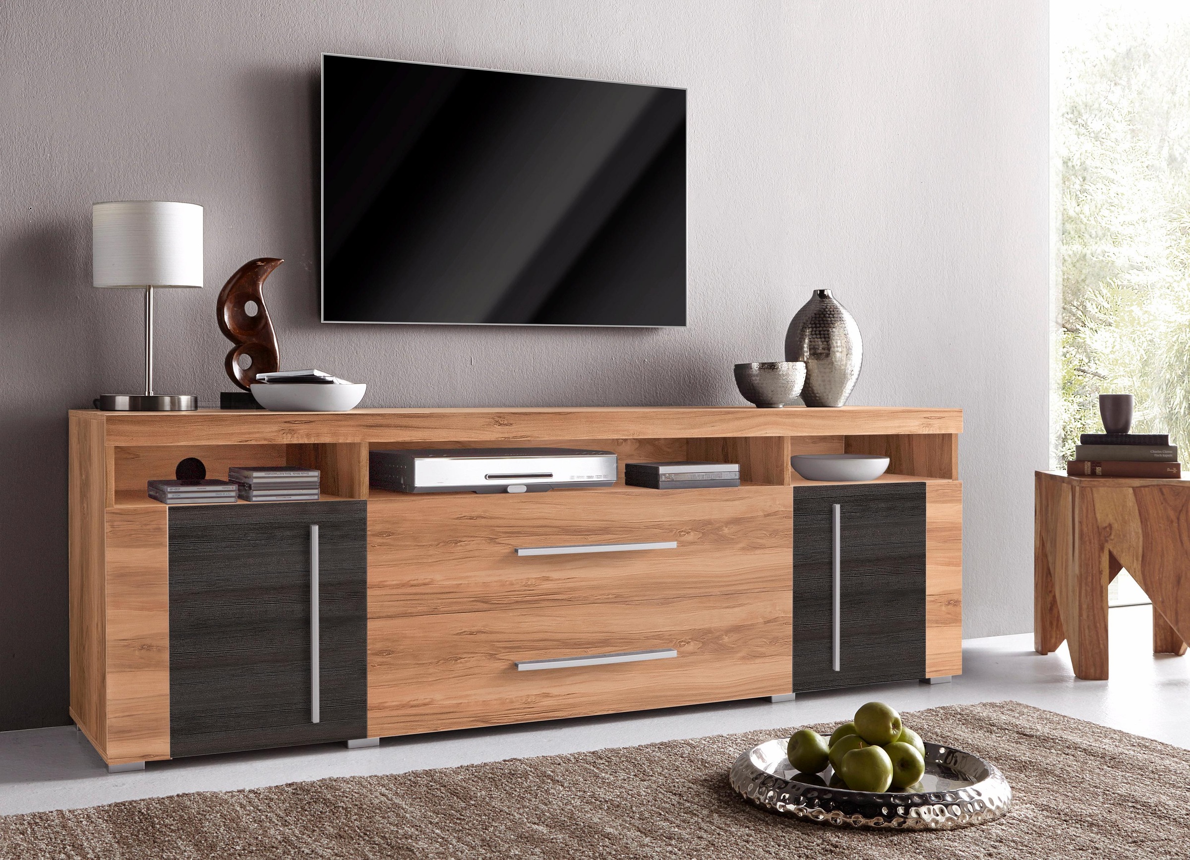 Thumbnail - INOSIGN Lowboard "Roger,Breite 182 cm, stilvolle TV-Kommode, 2Türen 2 Schubladen", TV-Schrank mit viel Stauraum, TV-Boar...