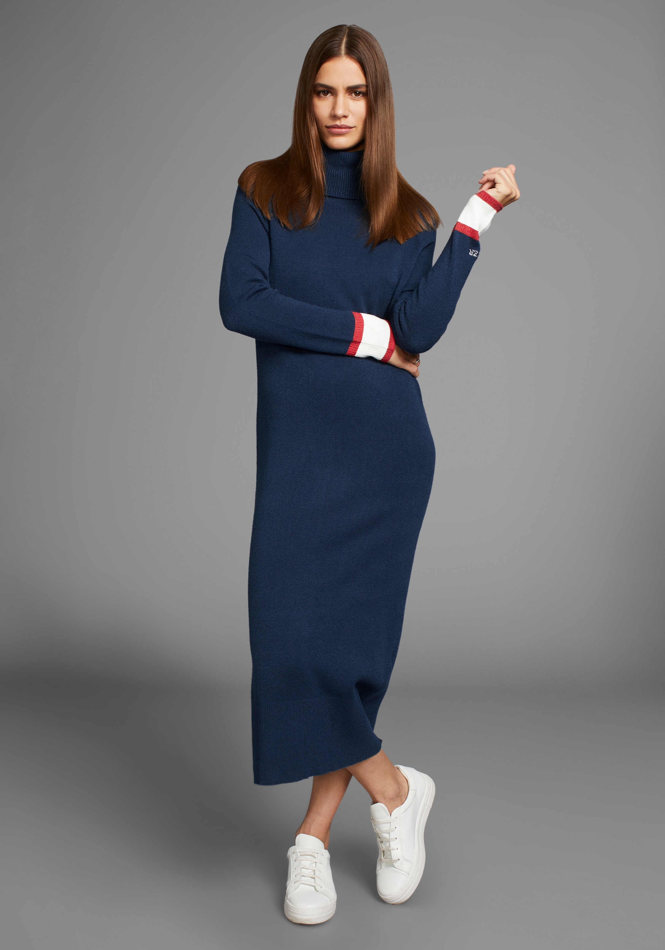 HECHTER PARIS Strickkleid Ohne Tasche mit Kontraststreifen günstig online kaufen