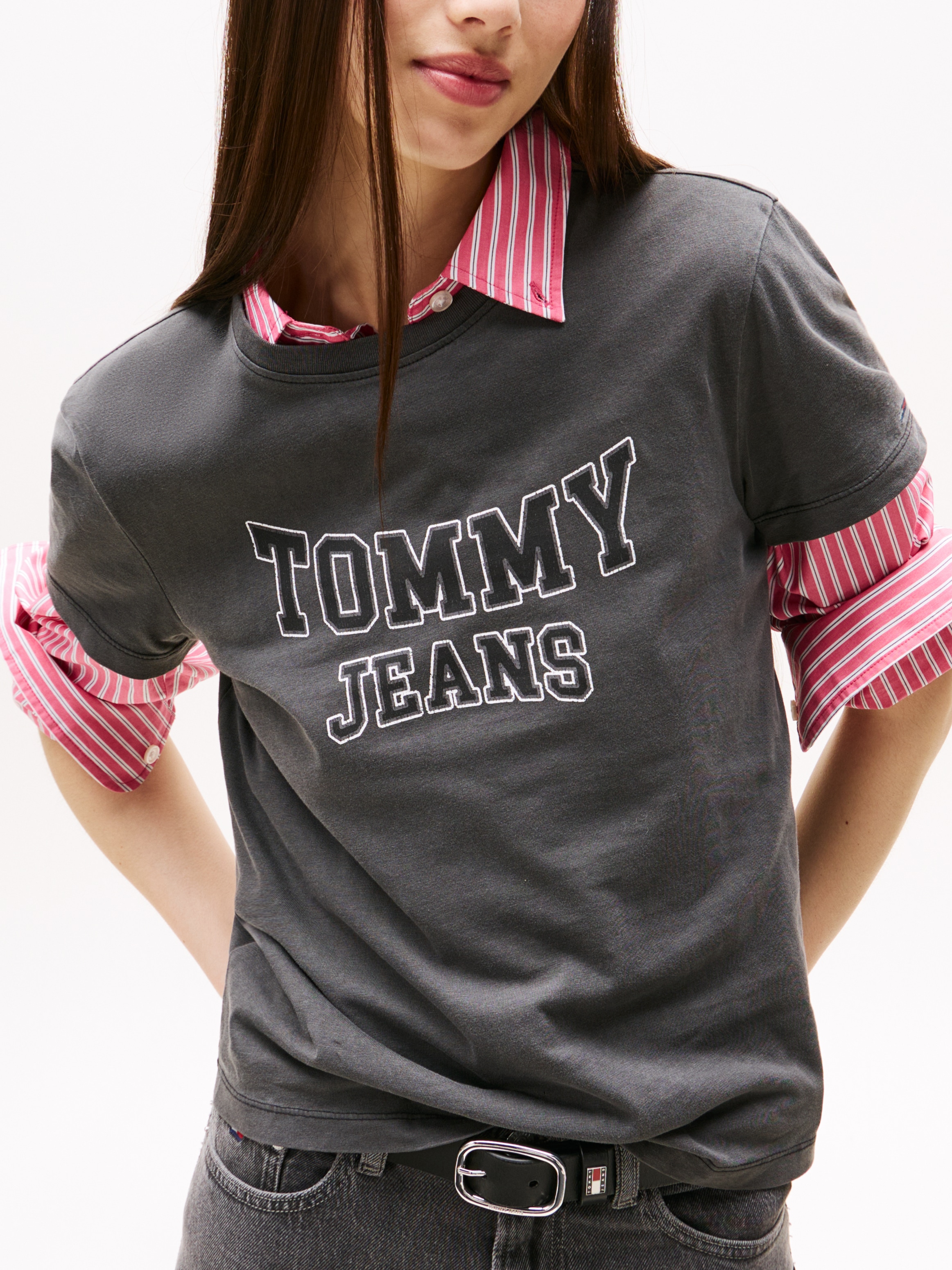 Tommy Jeans Kurzarmshirt "TJW REG VARSITY TEE EXT" günstig online kaufen