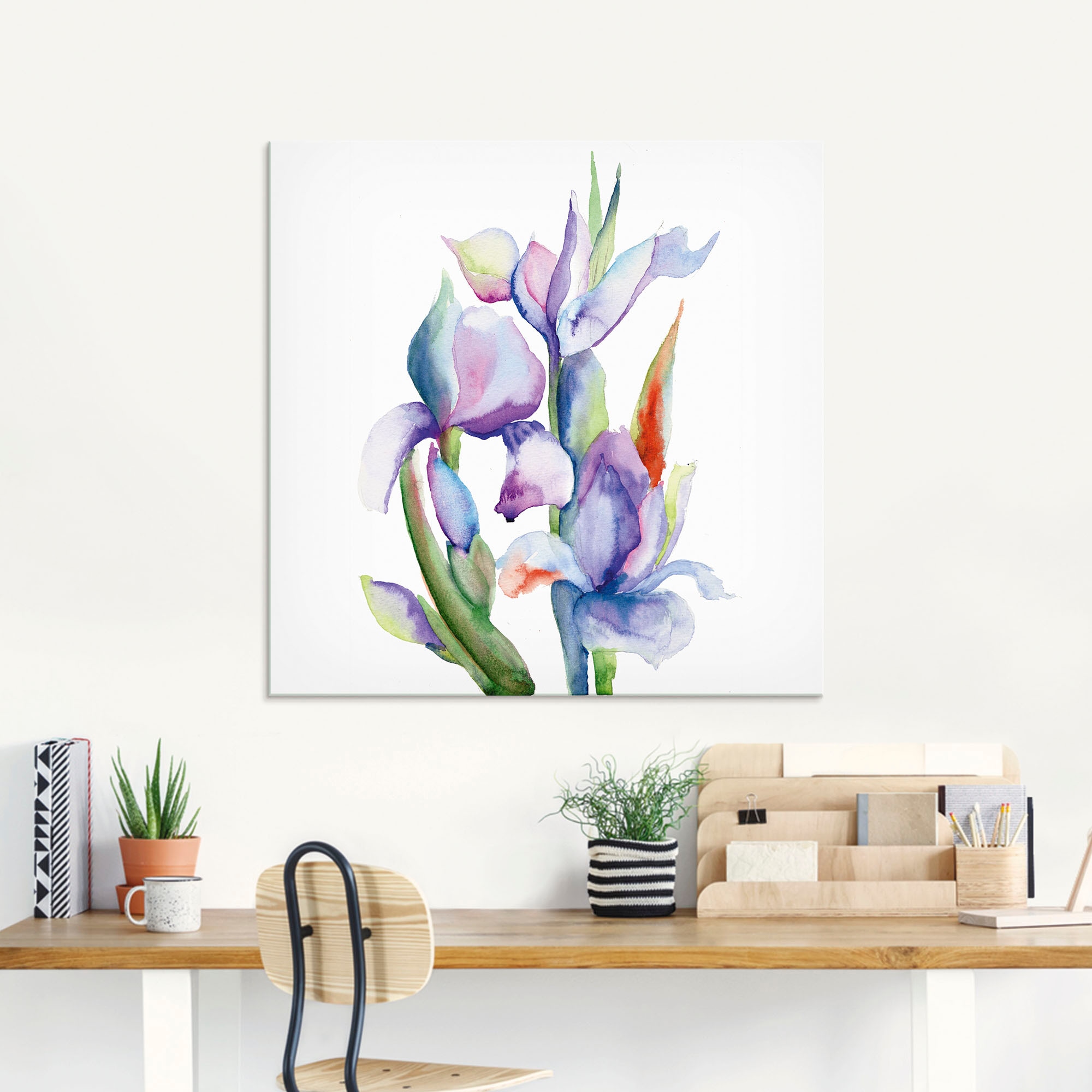 Artland Glasbild »Iris«, Blumen, (1 St.), in verschiedenen Größen