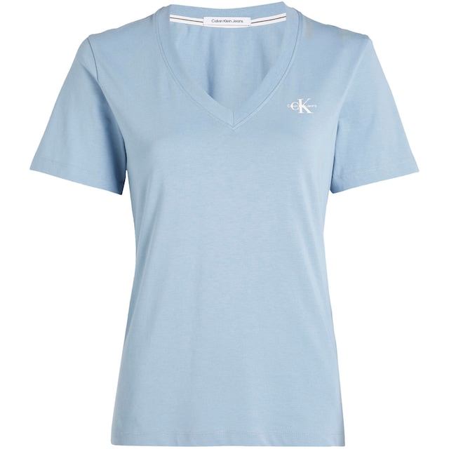 Calvin Klein Jeans T-Shirt »MICRO MONOLOGO SLIM V-NECK TEE«, (1 tlg.), aus  griffigem Jerseymaterial online kaufen | BAUR