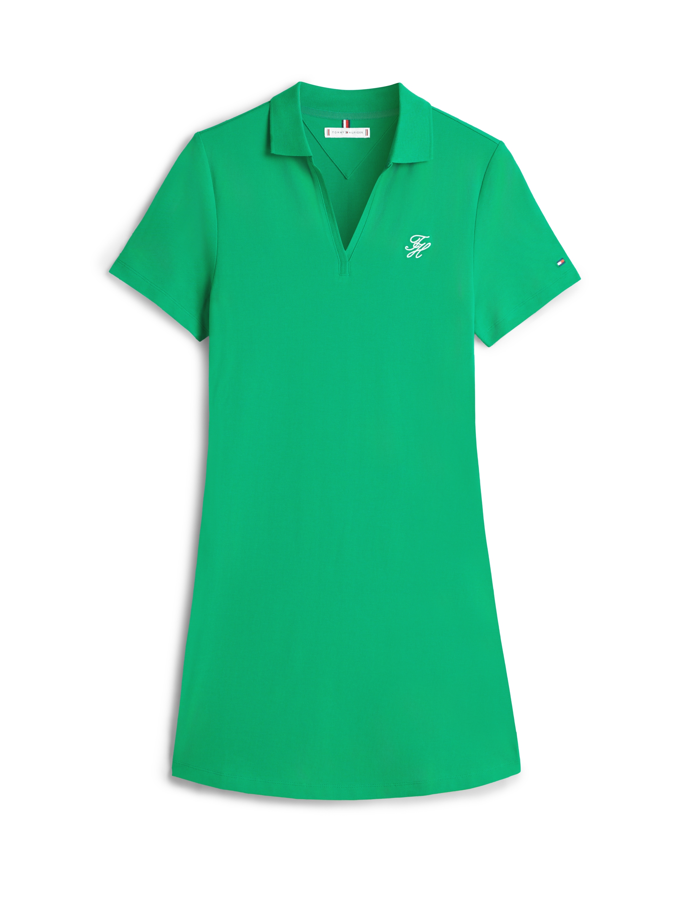 Tommy Hilfiger Polokleid »TH SCRIPT OPEN-NK POLO DRS« mit Knopfleiste