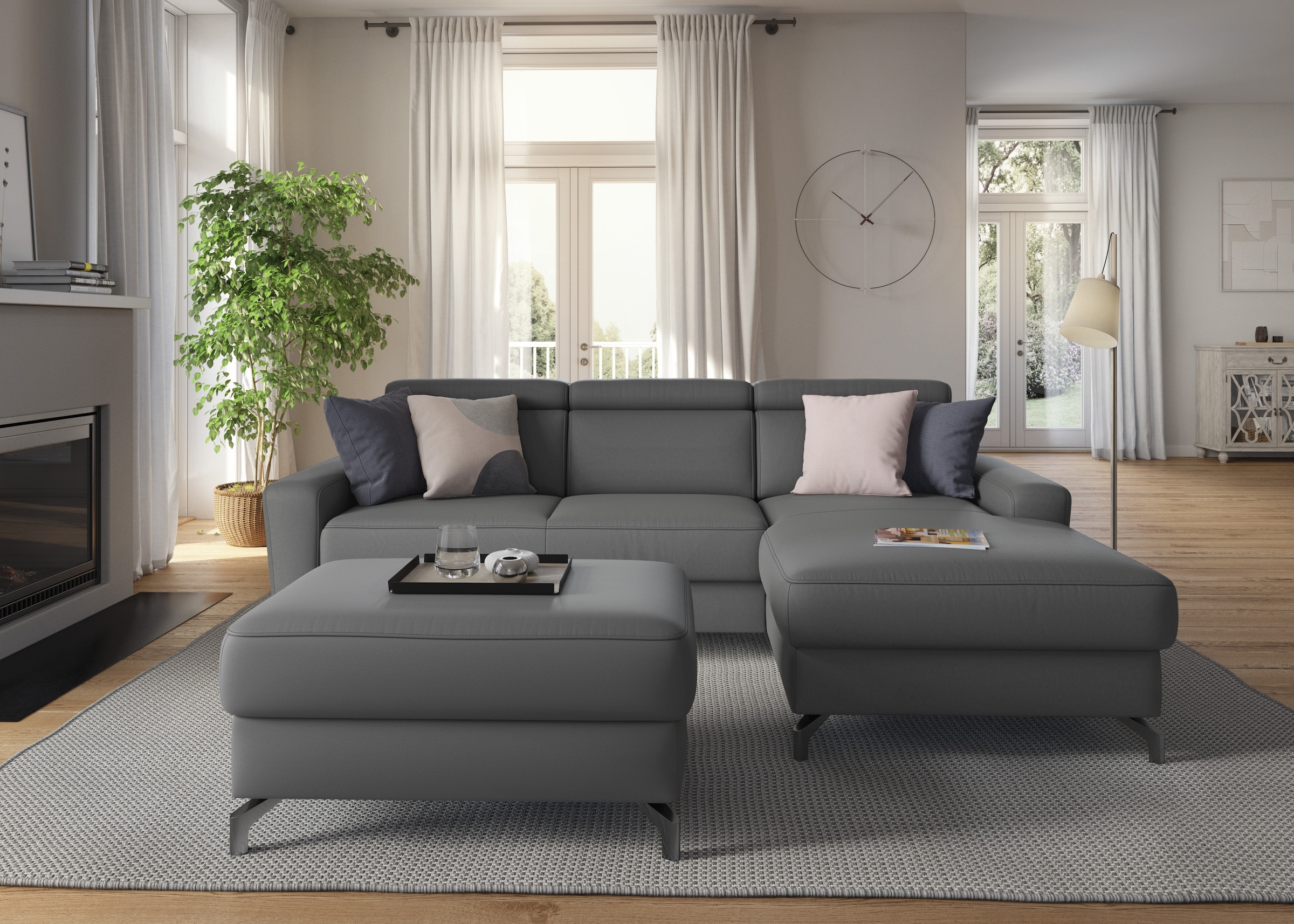 sit&more Ecksofa "Scarlett L-Form" inklusive Kopfteilverstellung, optional Schlaffunktion & Bettkasten