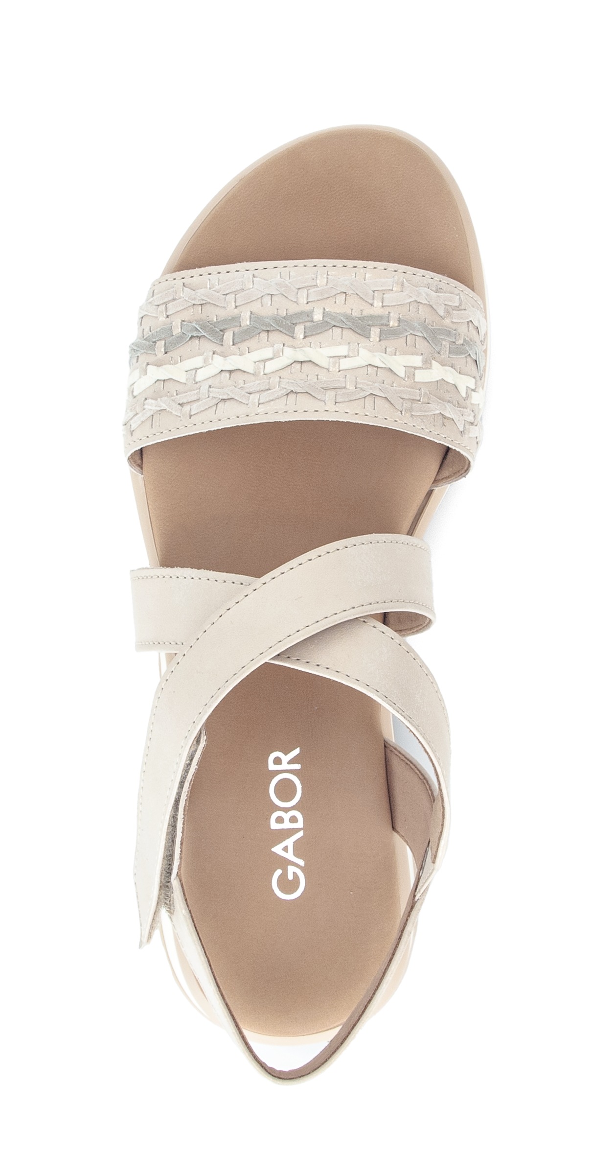 Gabor Riemchensandale »Florenz«  Sommerschuh, Sandalete, Bandage in Flechtoptik, G-Weite (=weit)