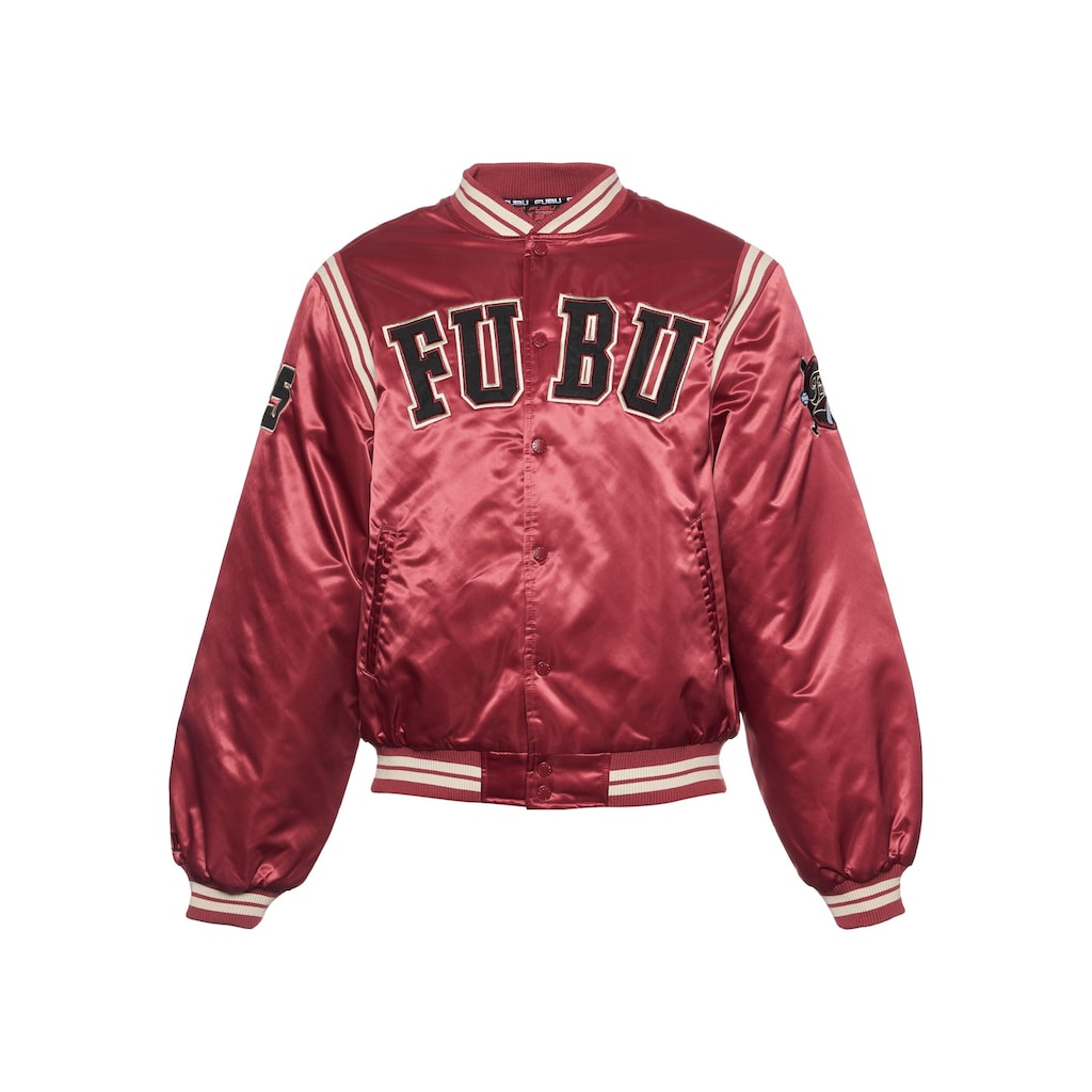 Fubu Collegejacke »Fubu Herren FM233-001-2 FUBU College Satin Varsity Jacket«, (1 St.), ohne Kapuze