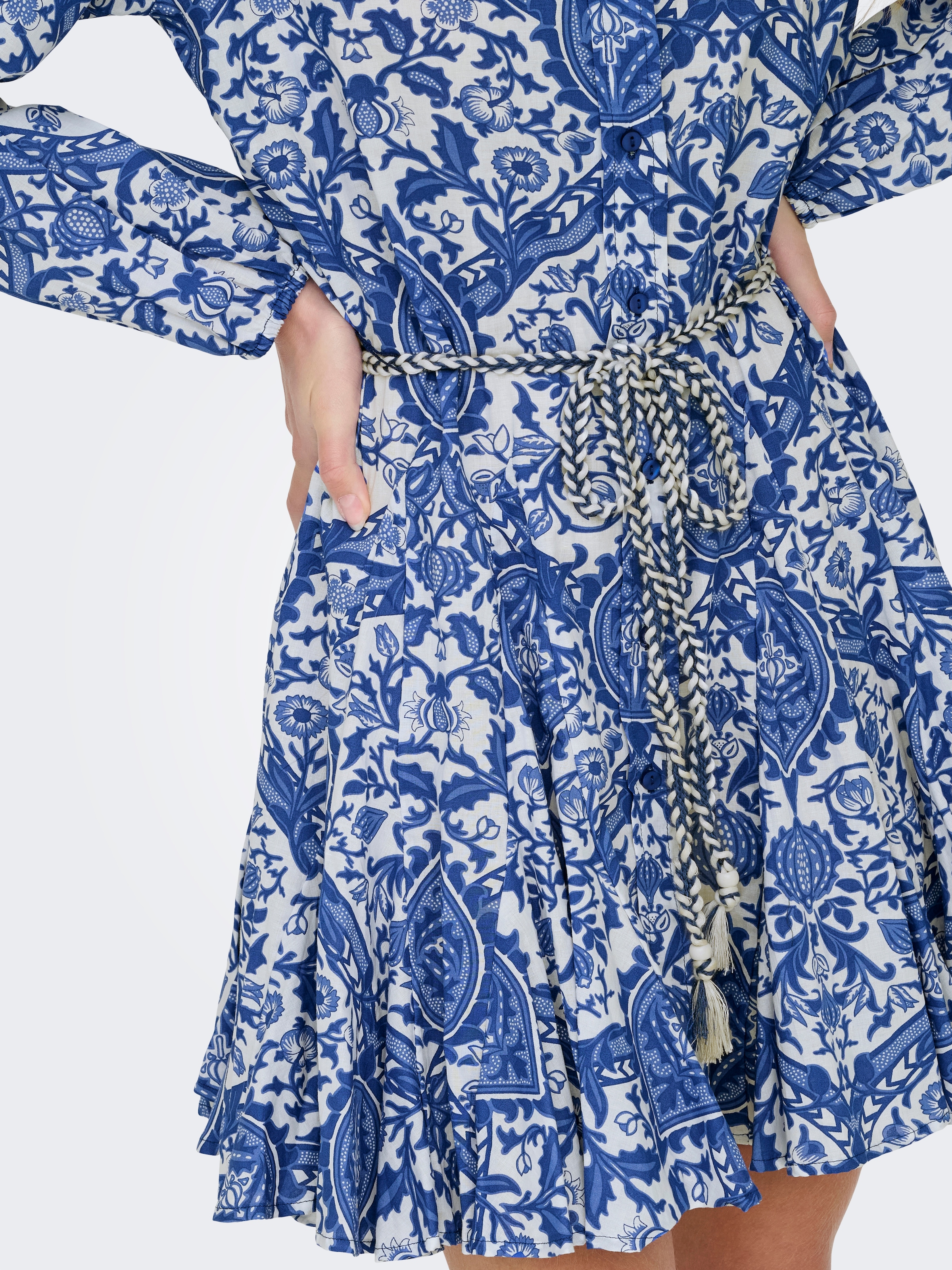 ONLY Blusenkleid »ONLLUMINA L/S SHORT DRESS WVN NOOS«