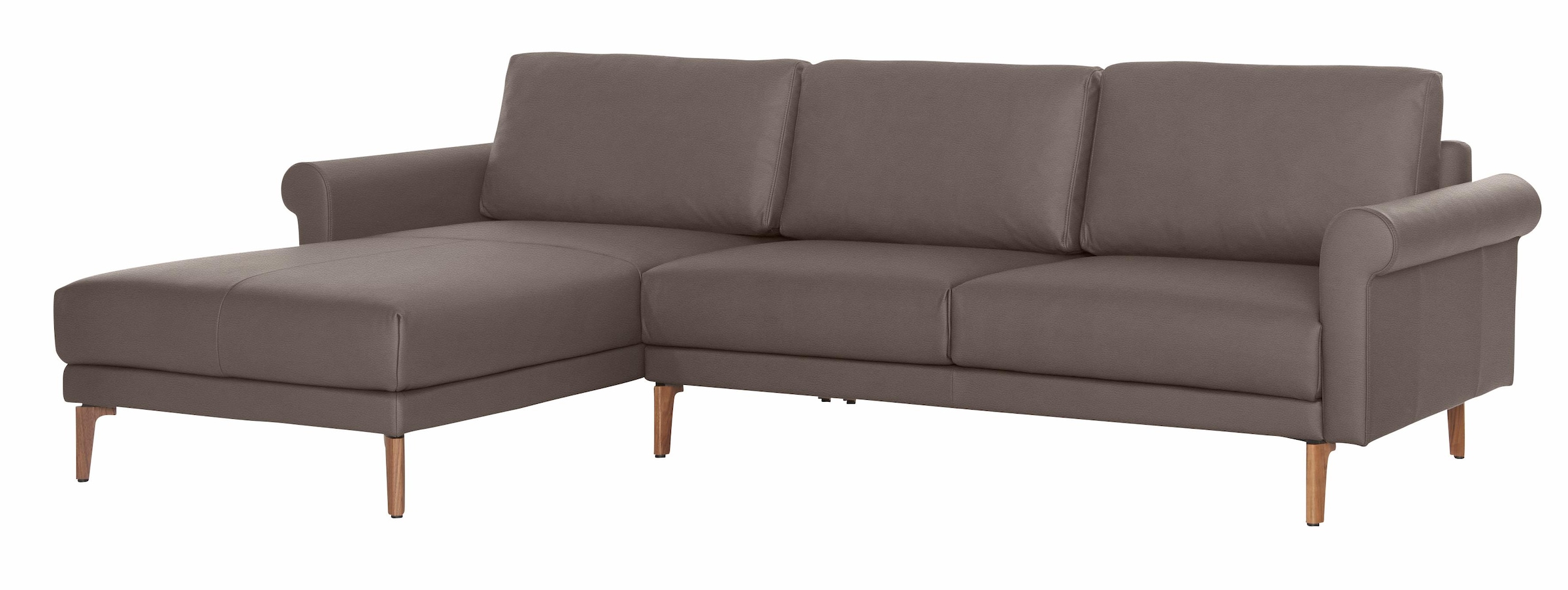 Creation BY ROLF BENZ Ecksofa »CR.450, Designecksofa, Polsterecke, L-Form, 282/178 cm (B/T)«, abgerundete Armlehne Schnecke, modern Landhaus, Leder oder Chenille