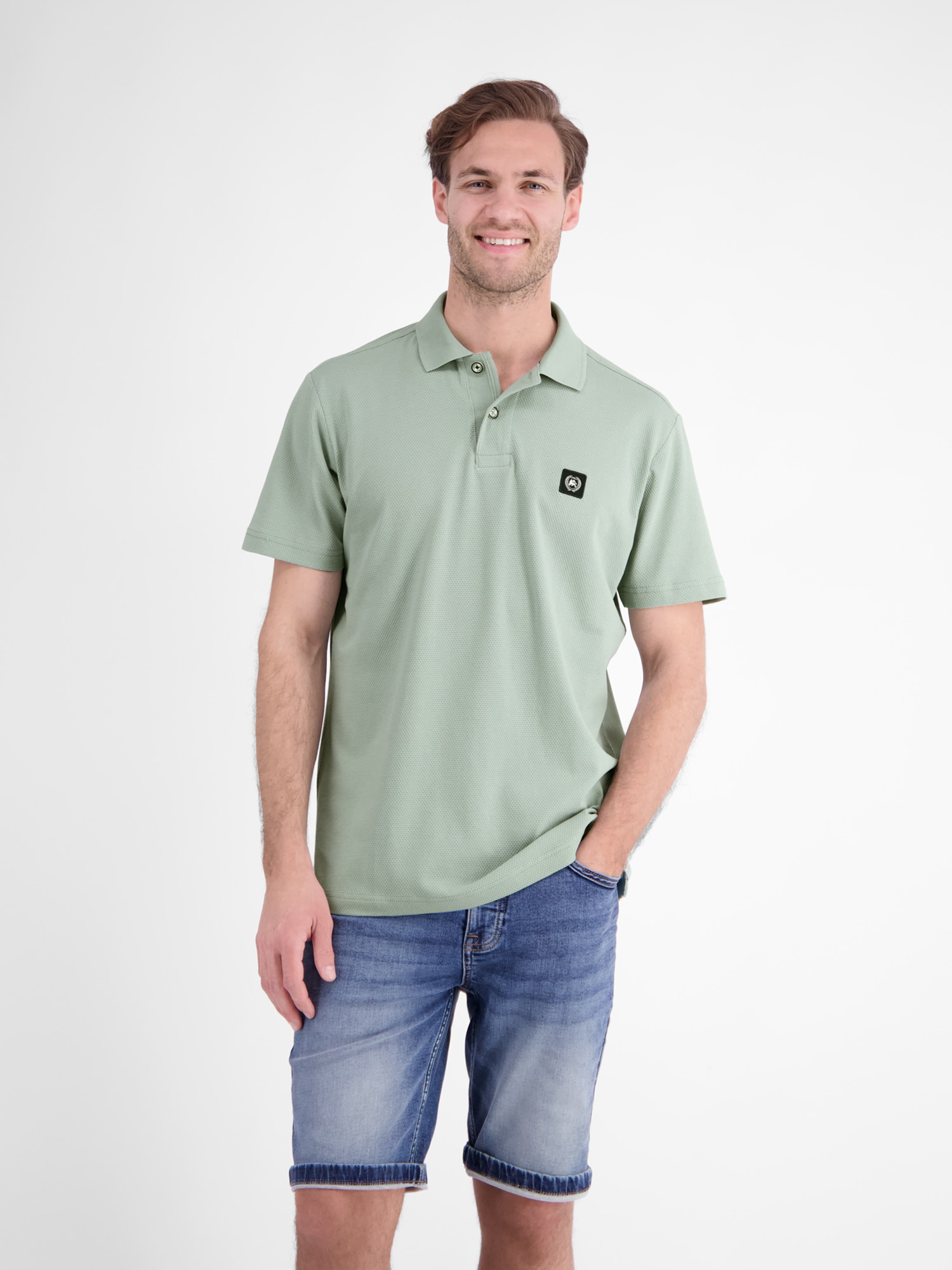 LERROS 1100000002199 "Maskulines Poloshirt aus Baumwolle mit griffiger Struktur"