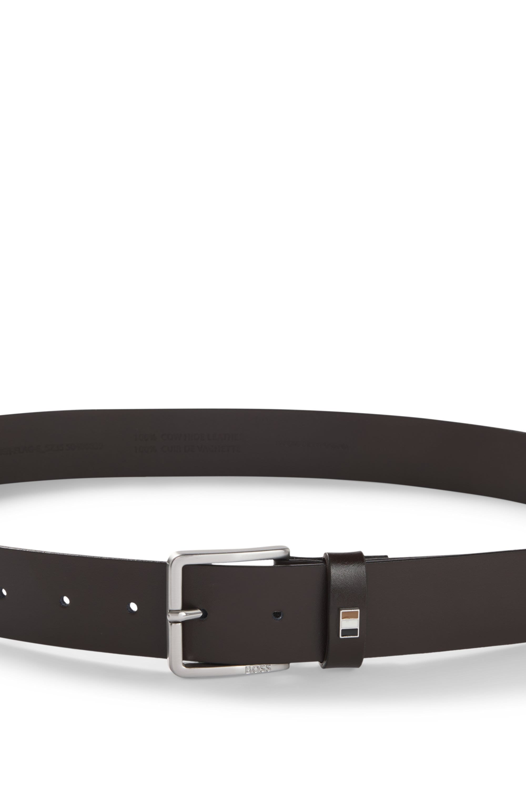 BOSS Ledergürtel »Ther-Flag-E_Sz35« mit stilvollen Markendetails