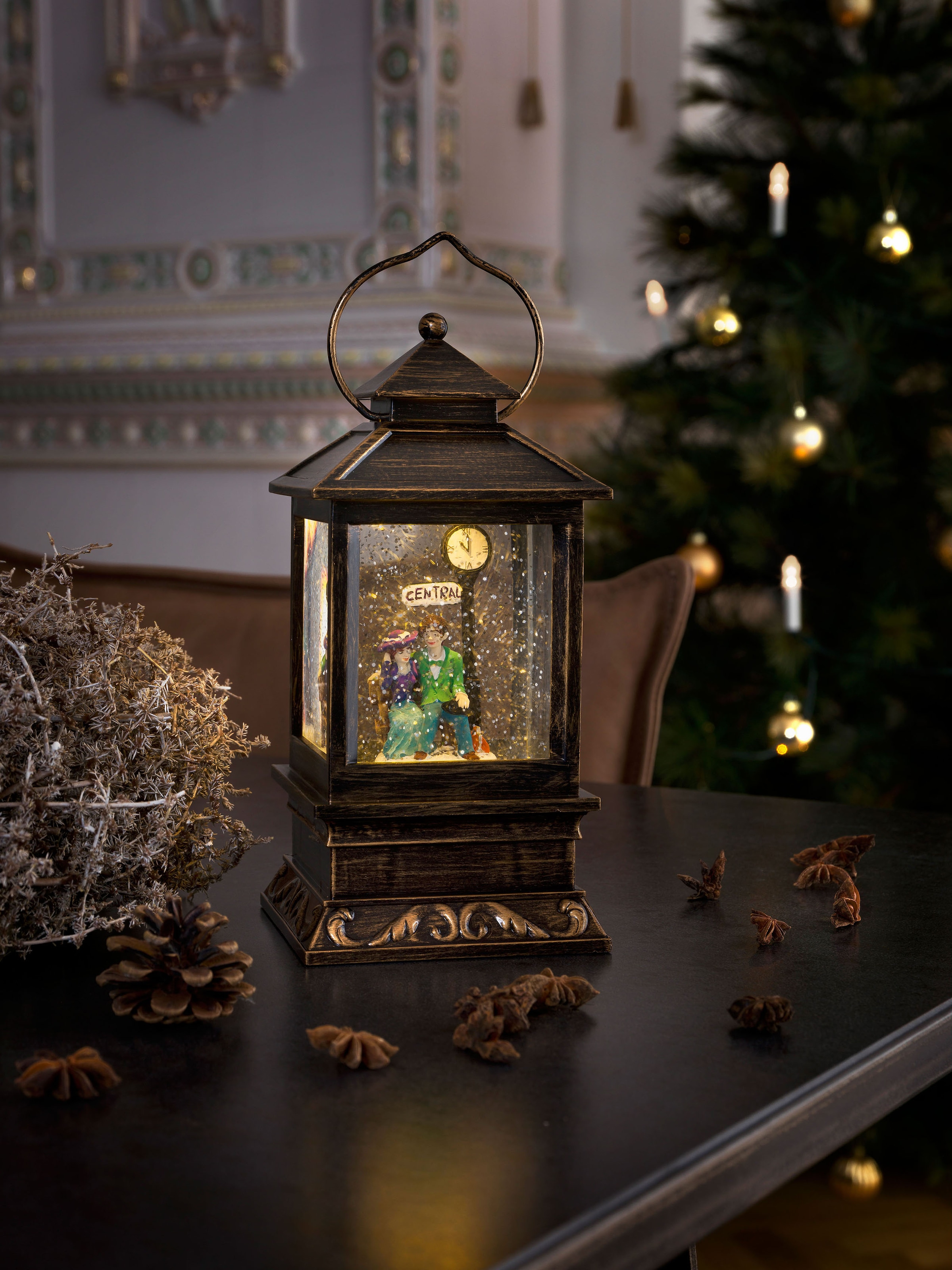 KONSTSMIDE LED Laterne »Weihnachtsdeko«, 1 flammig-flammig, LED  Schneelaterne mit Pärchen, klein bestellen | BAUR