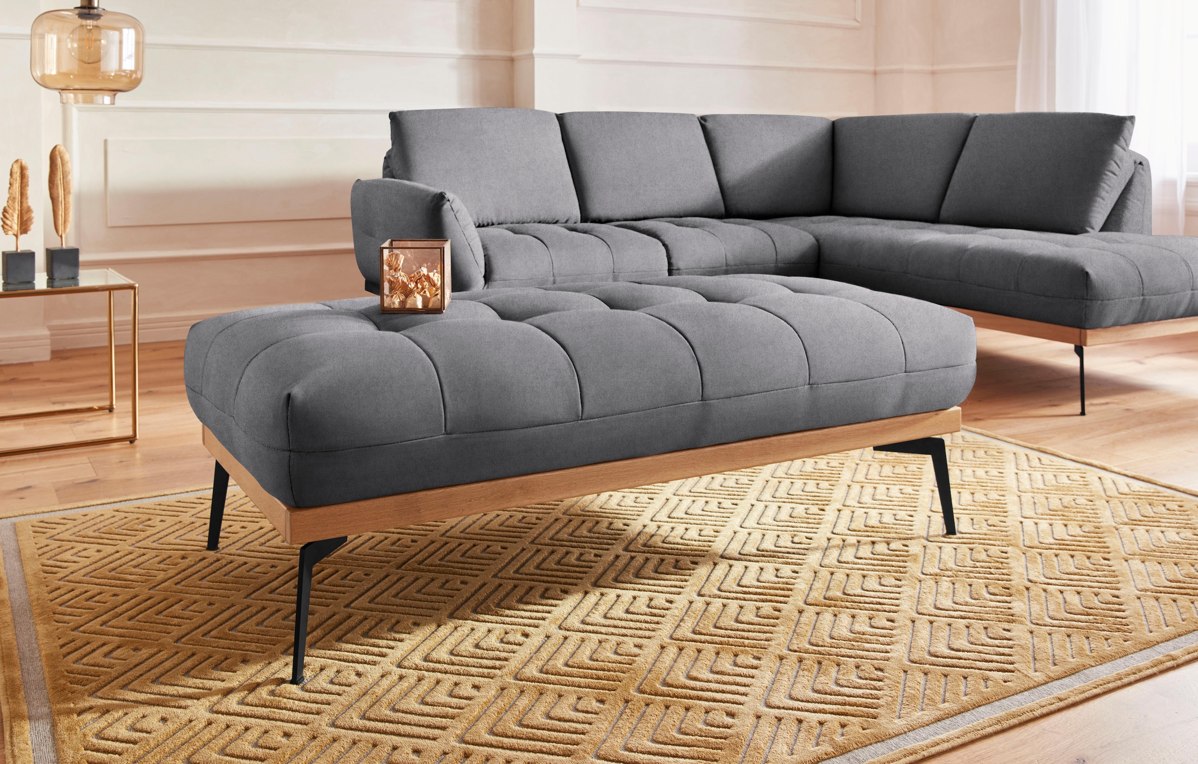 exxpo - sofa fashion Hocker "Palic, moderner Polsterhocker mit tollen Verarbeitungsdetails"