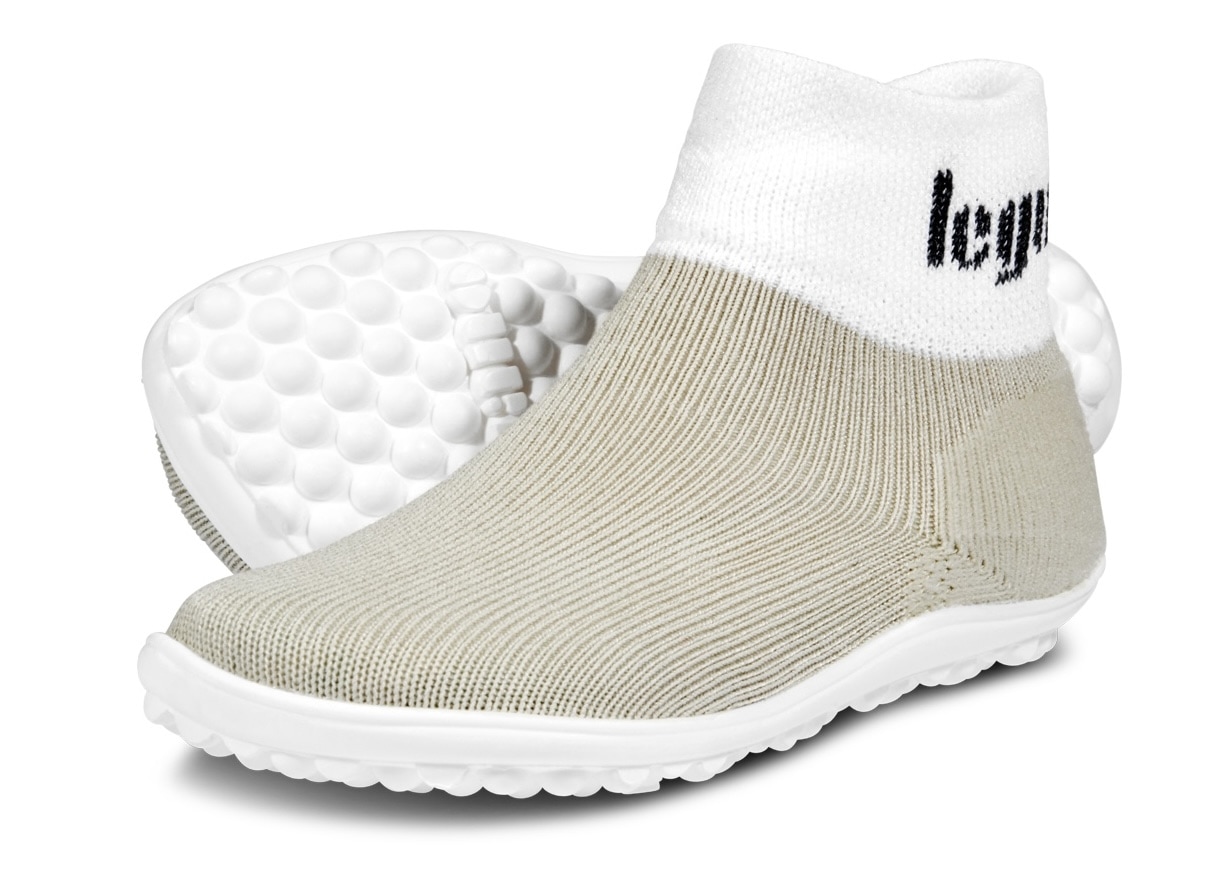 LEGUANO Mädchen Barfußschuh "LEGUANITO", Gr. 32, beige, Textil, Schuhe, Schlupschuh, Freizeitschuh, Hausschuh fördert optimal den Laufprozess