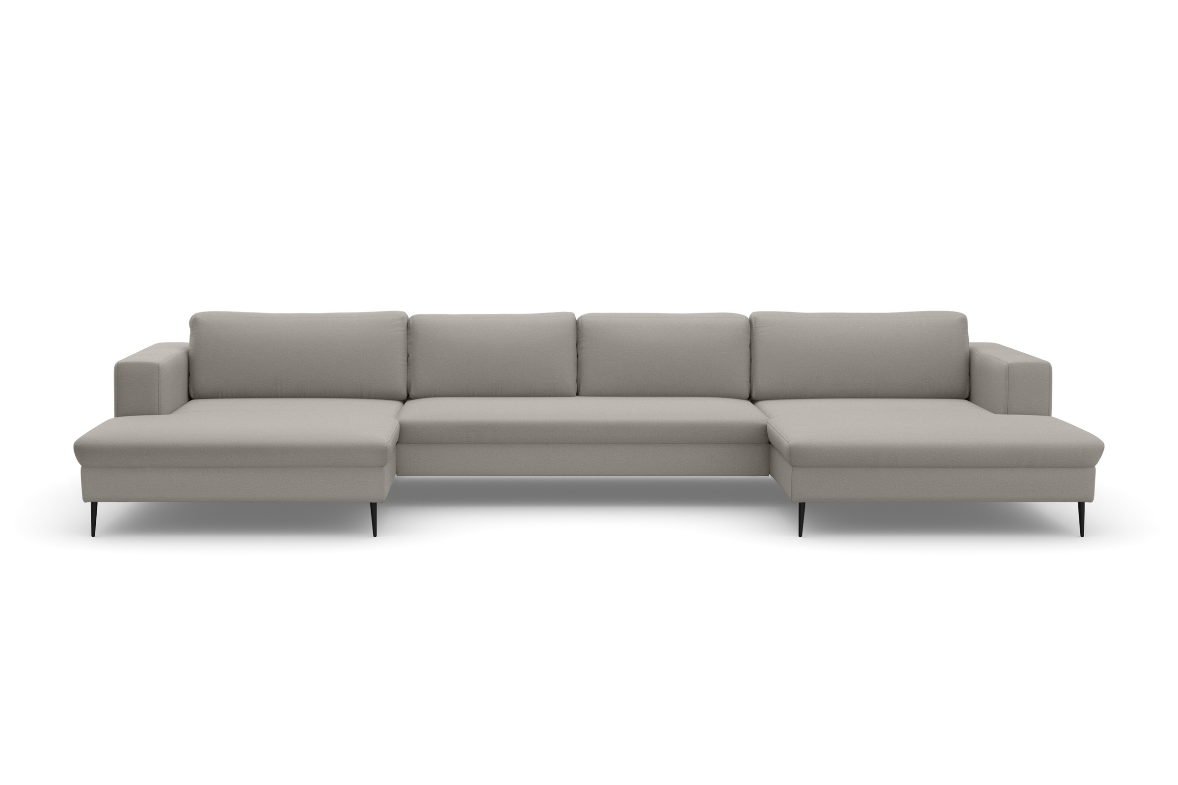 DOMO collection Wohnlandschaft »Modica U-Form«, XXL, in moderner Optik mit, 2 großzügigen Recamieren, auch in Cord